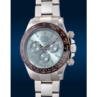 Rolex - A very attractive and rare platinum chronograph...