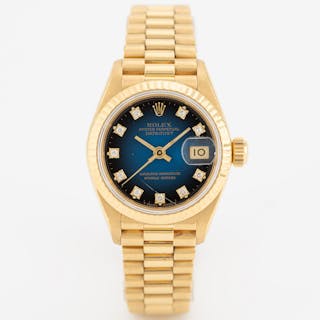 Rolex, Oyster Perpetual, Datejust, "D茅grad茅 Diamond Dial", wristwatch, 26 mm.