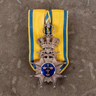 FÖRTJÄNSTMEDALJ, silver, Svärdstecknet för kungliga svärdsorden, C.F. Carlman
