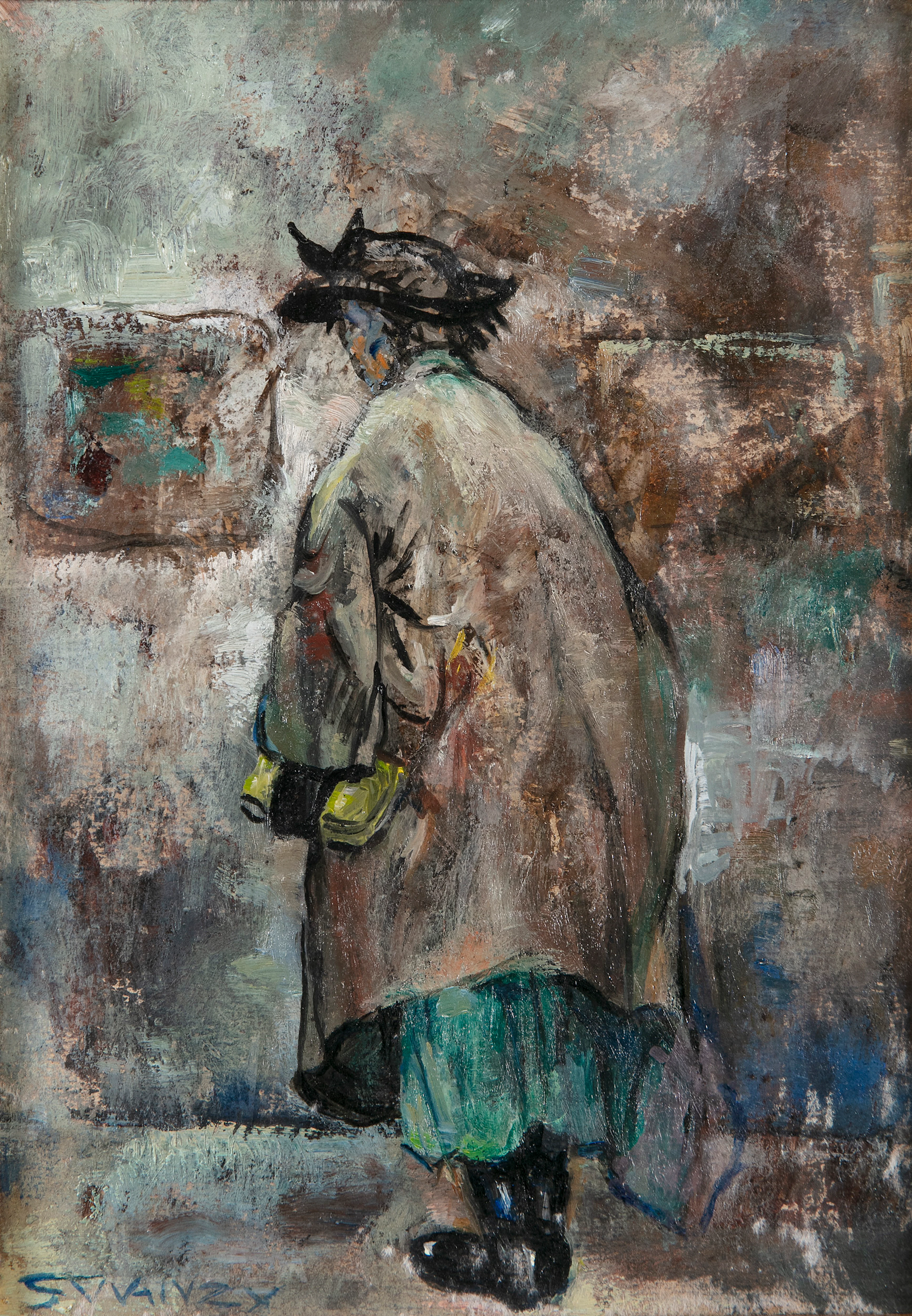Mary Swanzy HRHA (1882-1978) The Connoisseur (Grace Henry) Oil on board