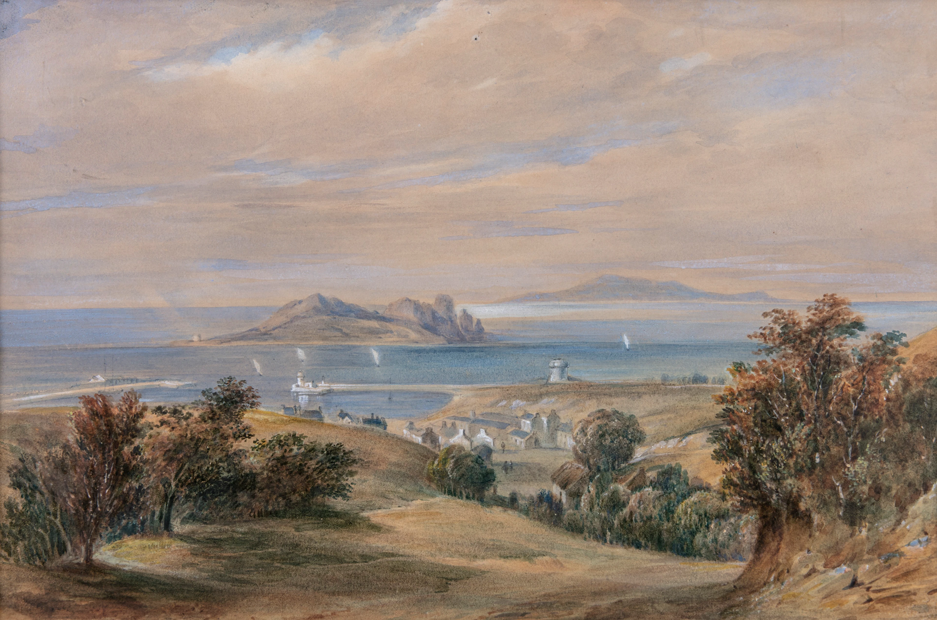 Samuel Frederick Brocas (1792-1847) 'Howth Harbour and...