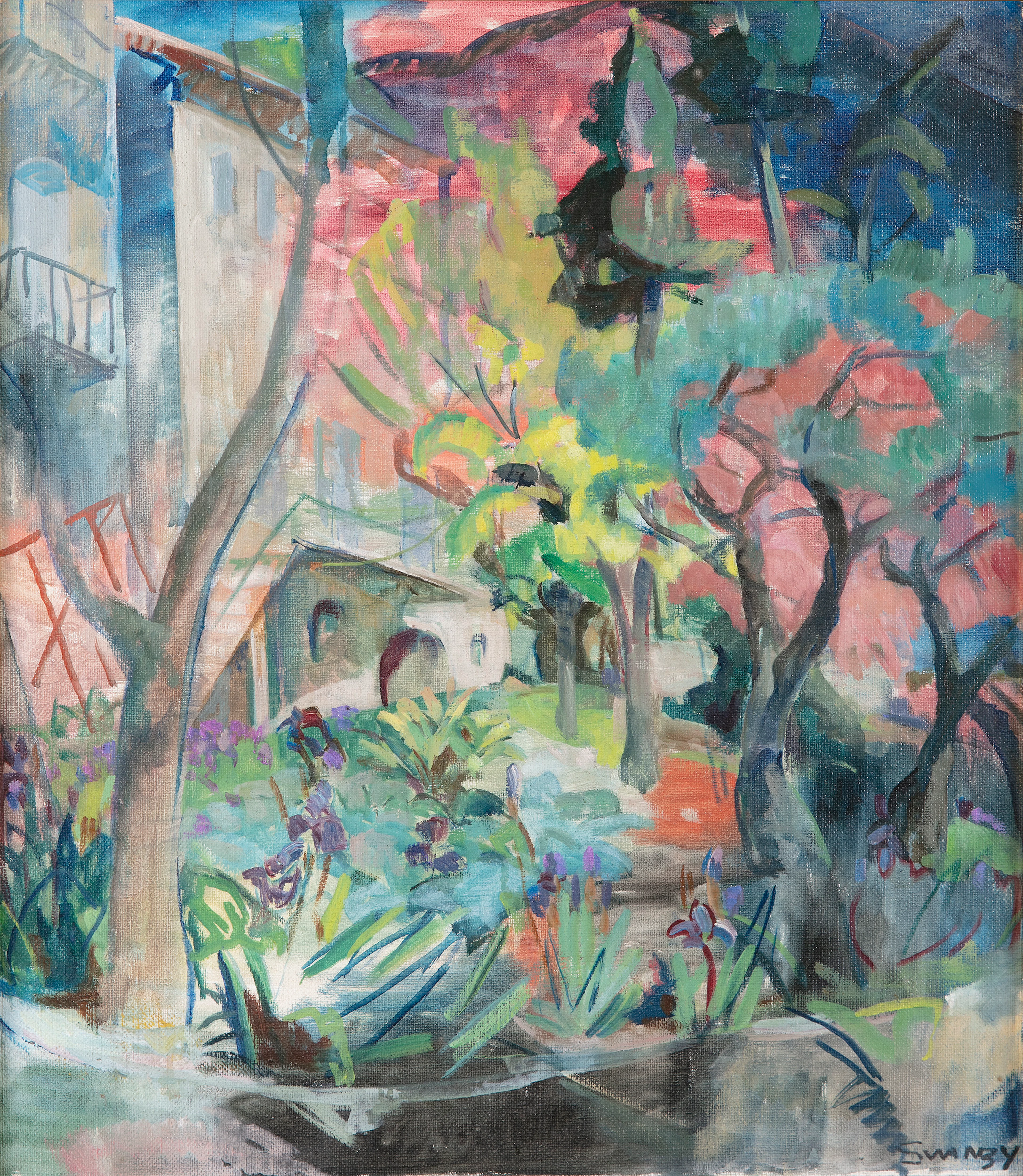 Mary Swanzy HRHA (1882-1978) South of France Landscape (c.1915) Oil on canvas