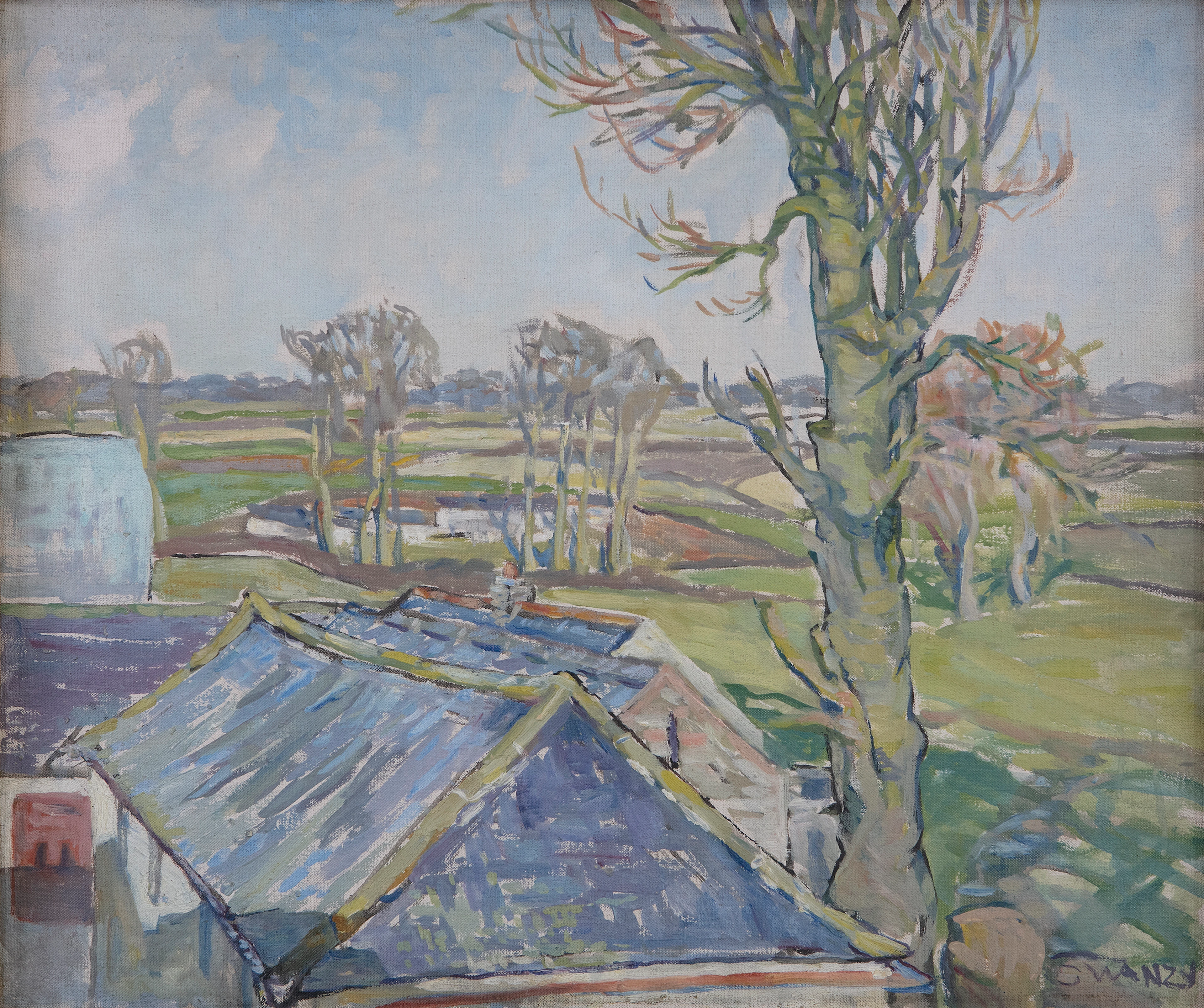 Mary Swanzy HRHA Farm Buildings near St