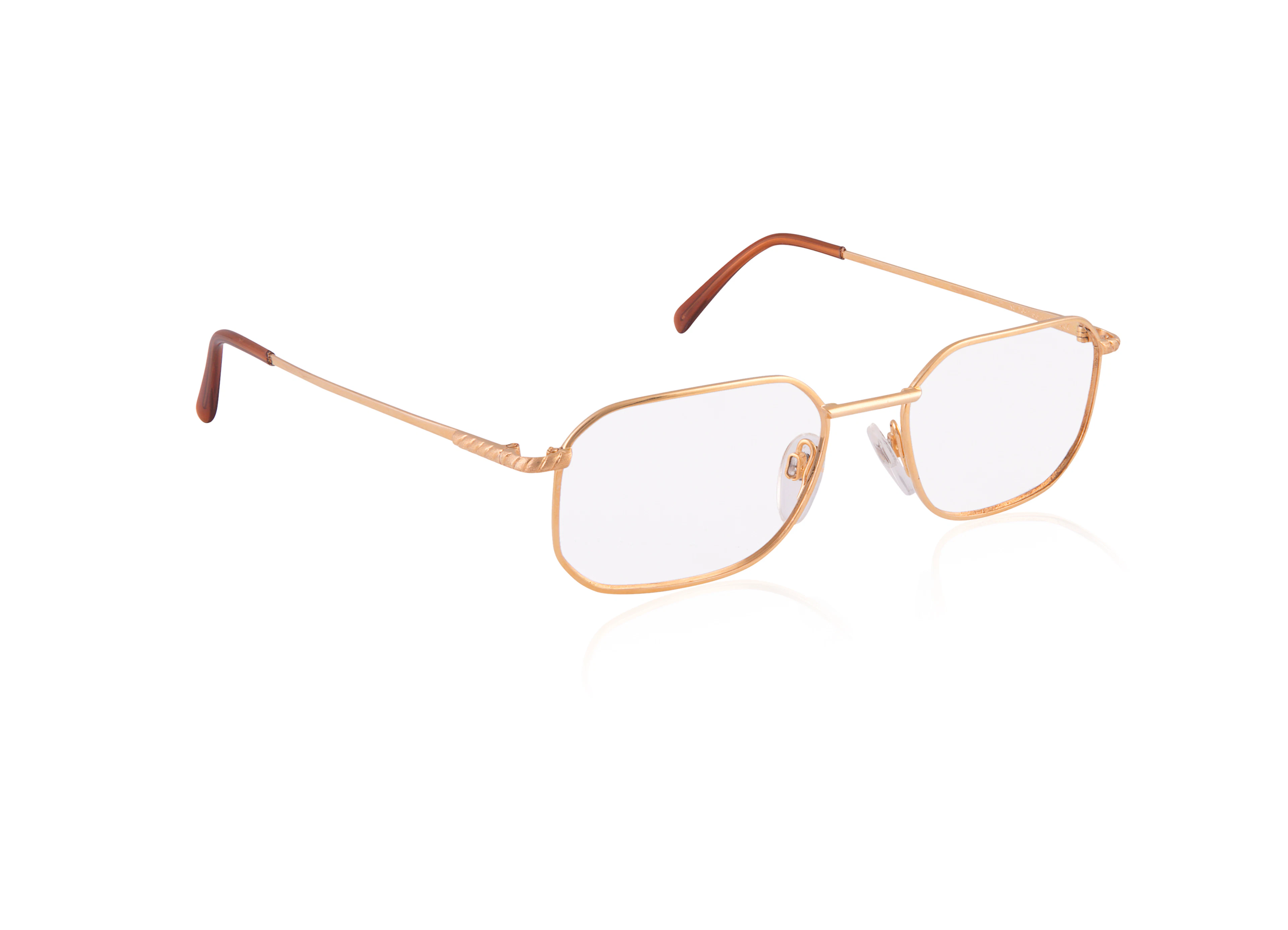 A PAIR OF GOLD VINTAGE FRAME GLASSES BY NEOSTYLE