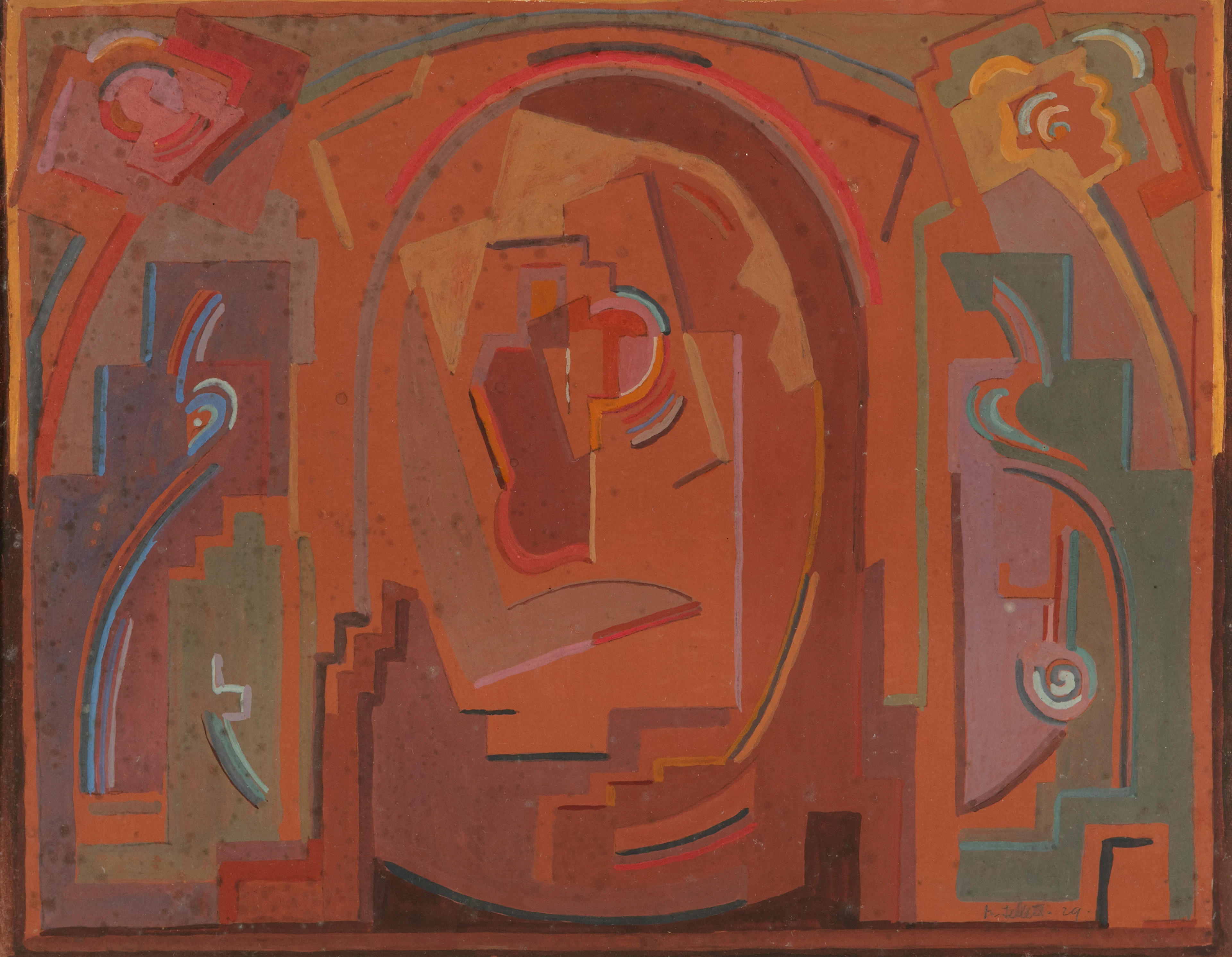 Mainie Jellett (1897-1944) Composition Gouache on paper