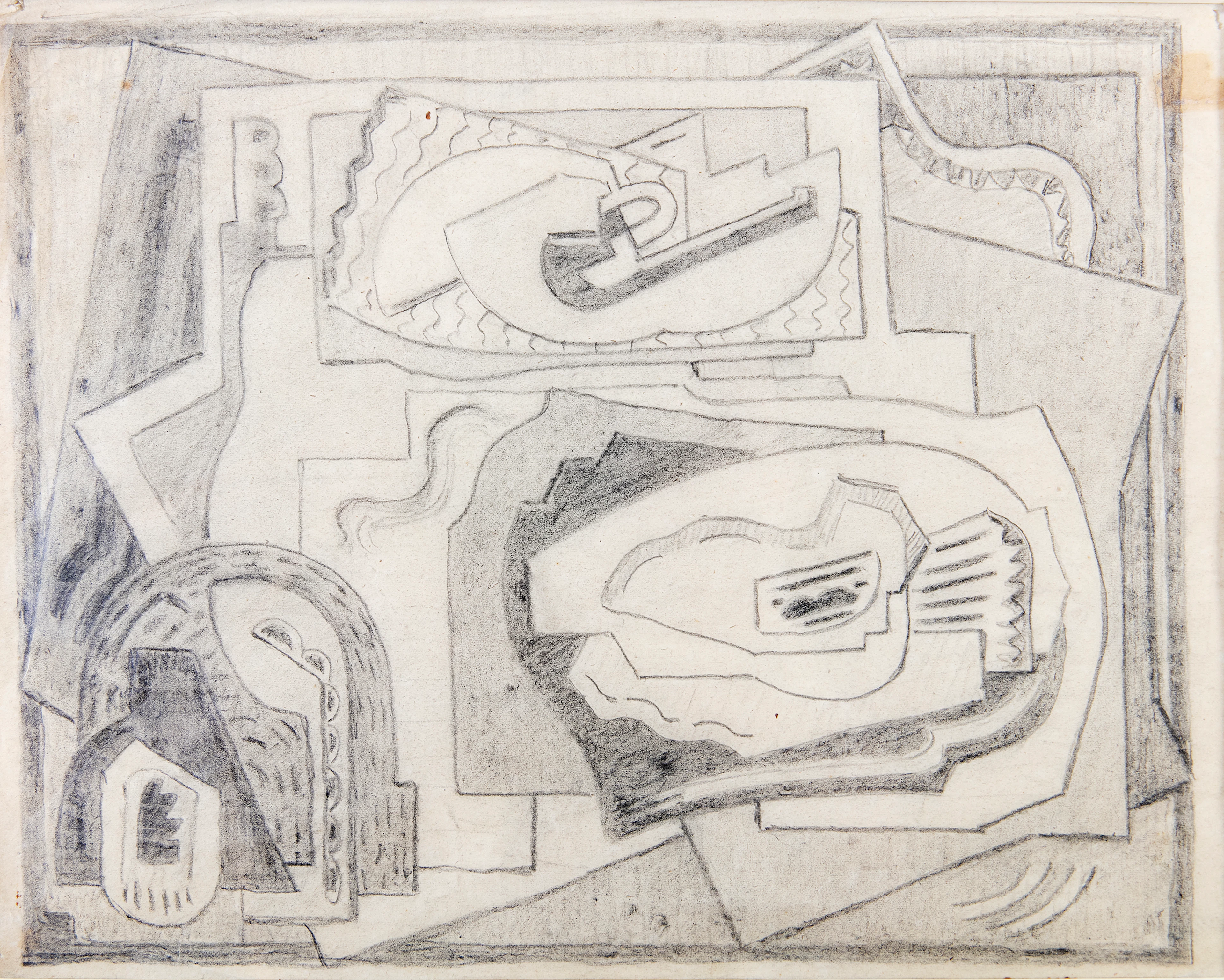 Mainie Jellett (1897-1944) Three Elements (1925)  Pencil