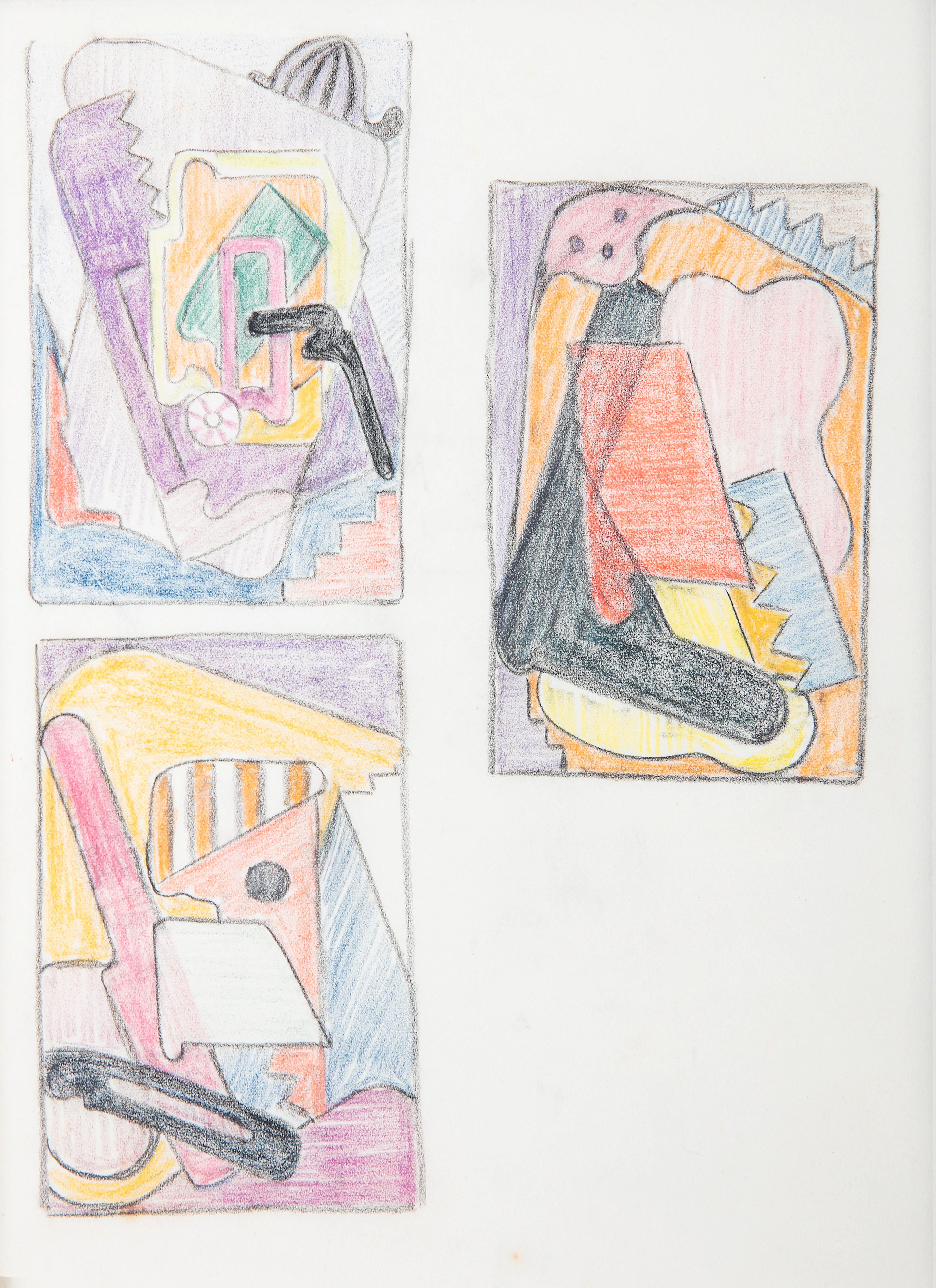Mary Swanzy HRHA (1882-1978) Abstract Compositions Pastel
