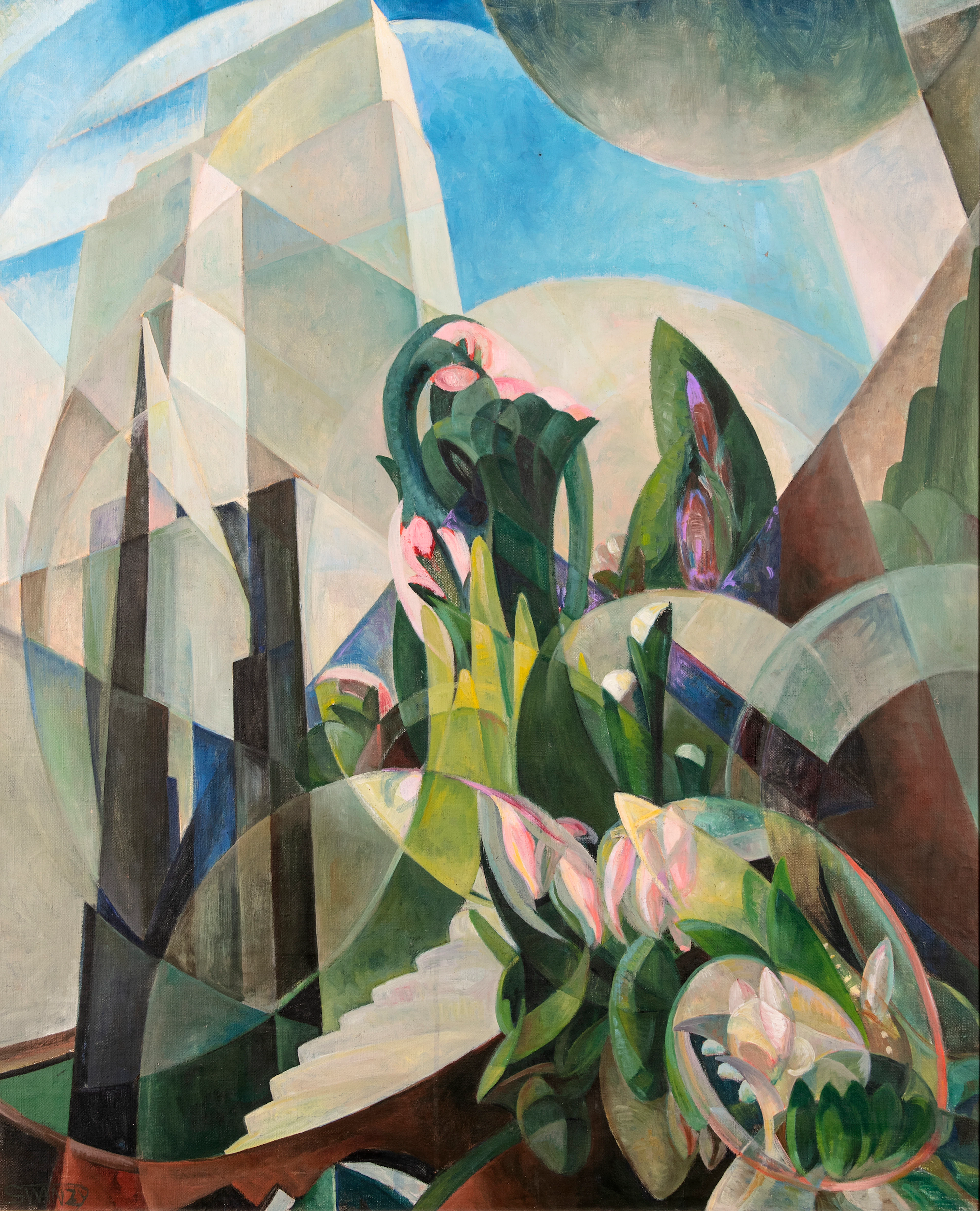 Mary Swanzy HRHA (1882-1978) The White Tower (c.1926) Oil on canvas