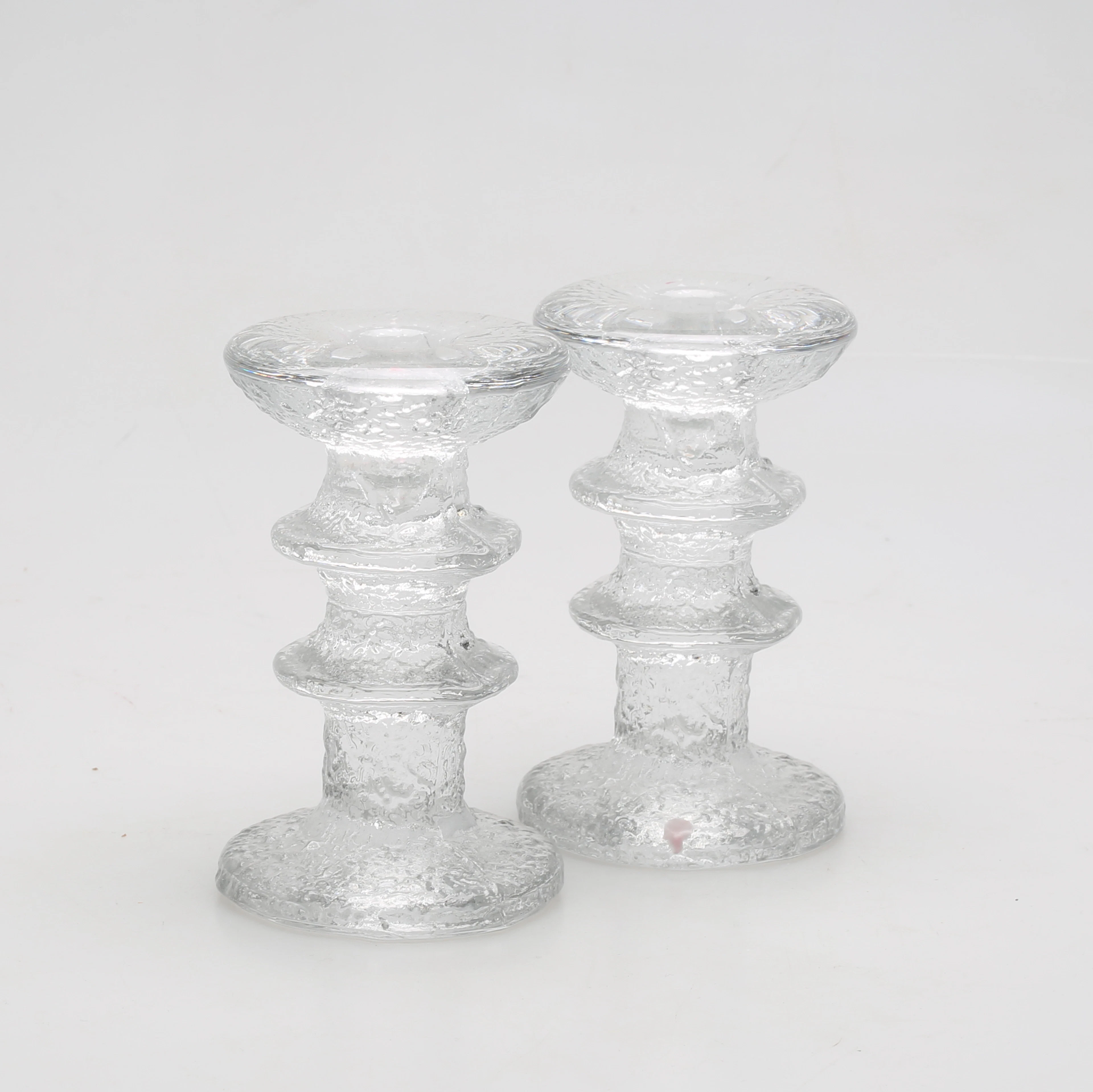 LJUSSTAKAR, ett par, glas, "Festivo", Timo Sarpeneva, Iittala, Finland.