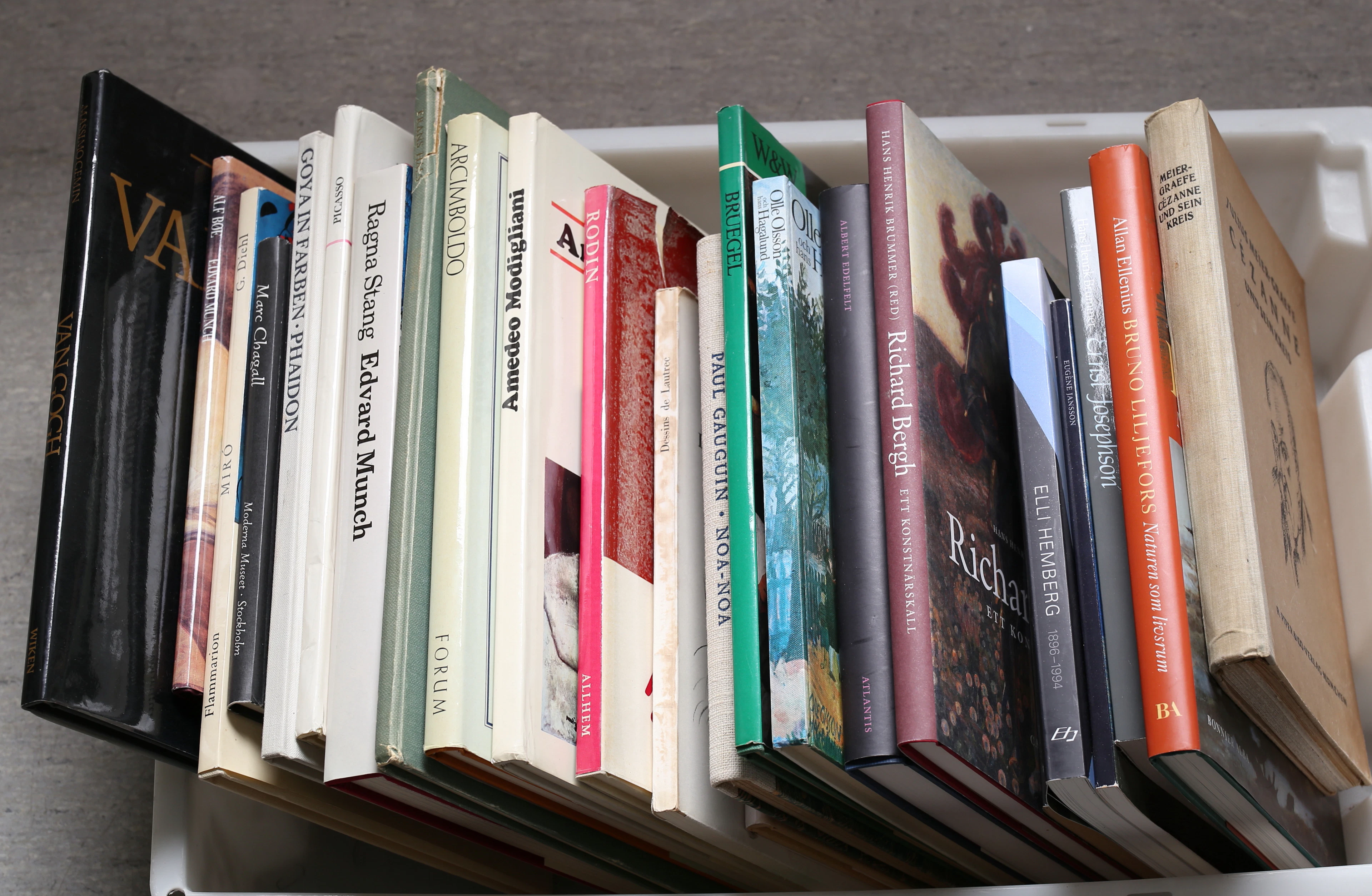 PARTI KONSTBÖCKER, 24 st. Bok med Ex Libris Sofia Widén.