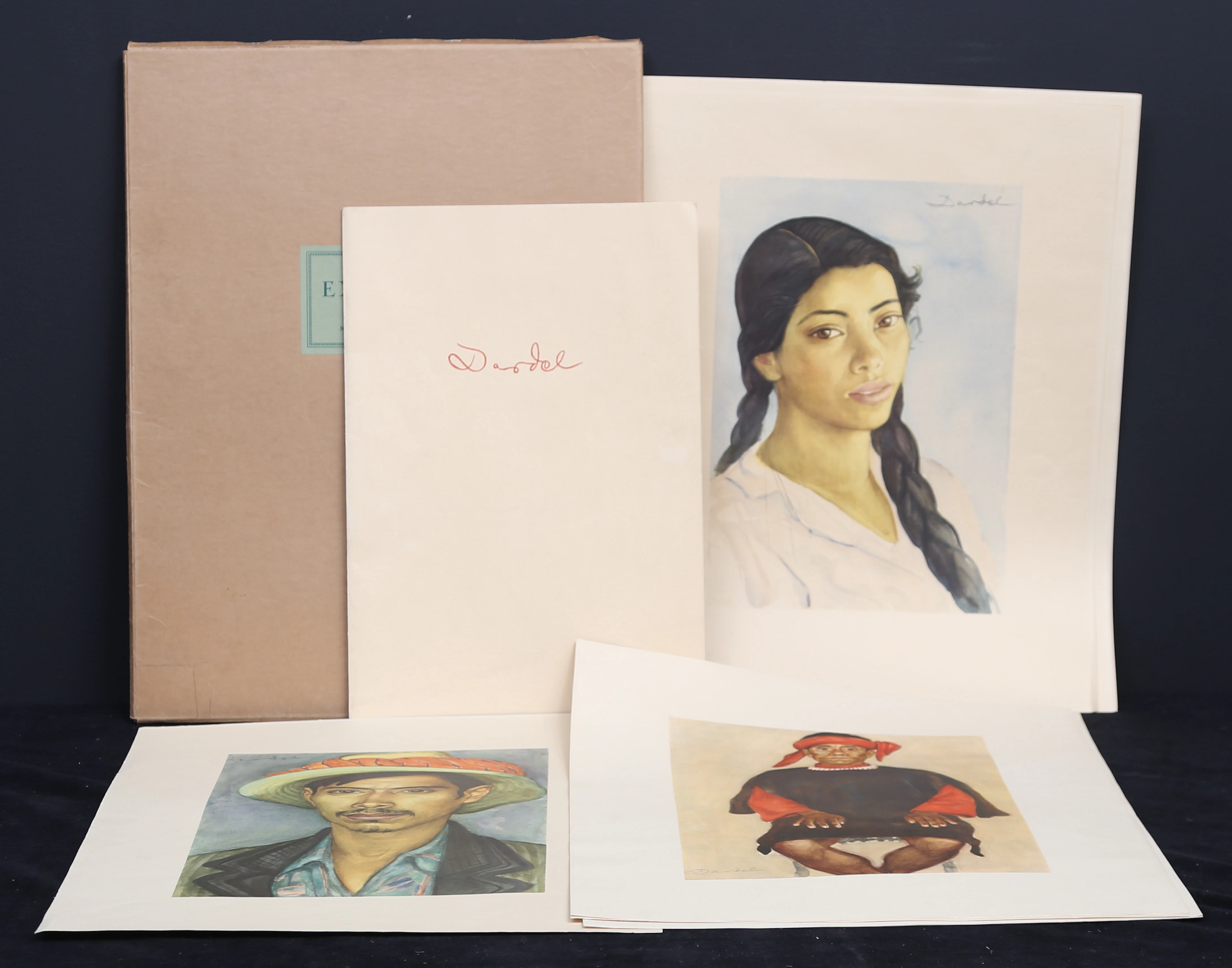 NILS DARDEL. "Exotiskt". 10 planscher i färg efter akvareller från Mexiko och Guatemala.