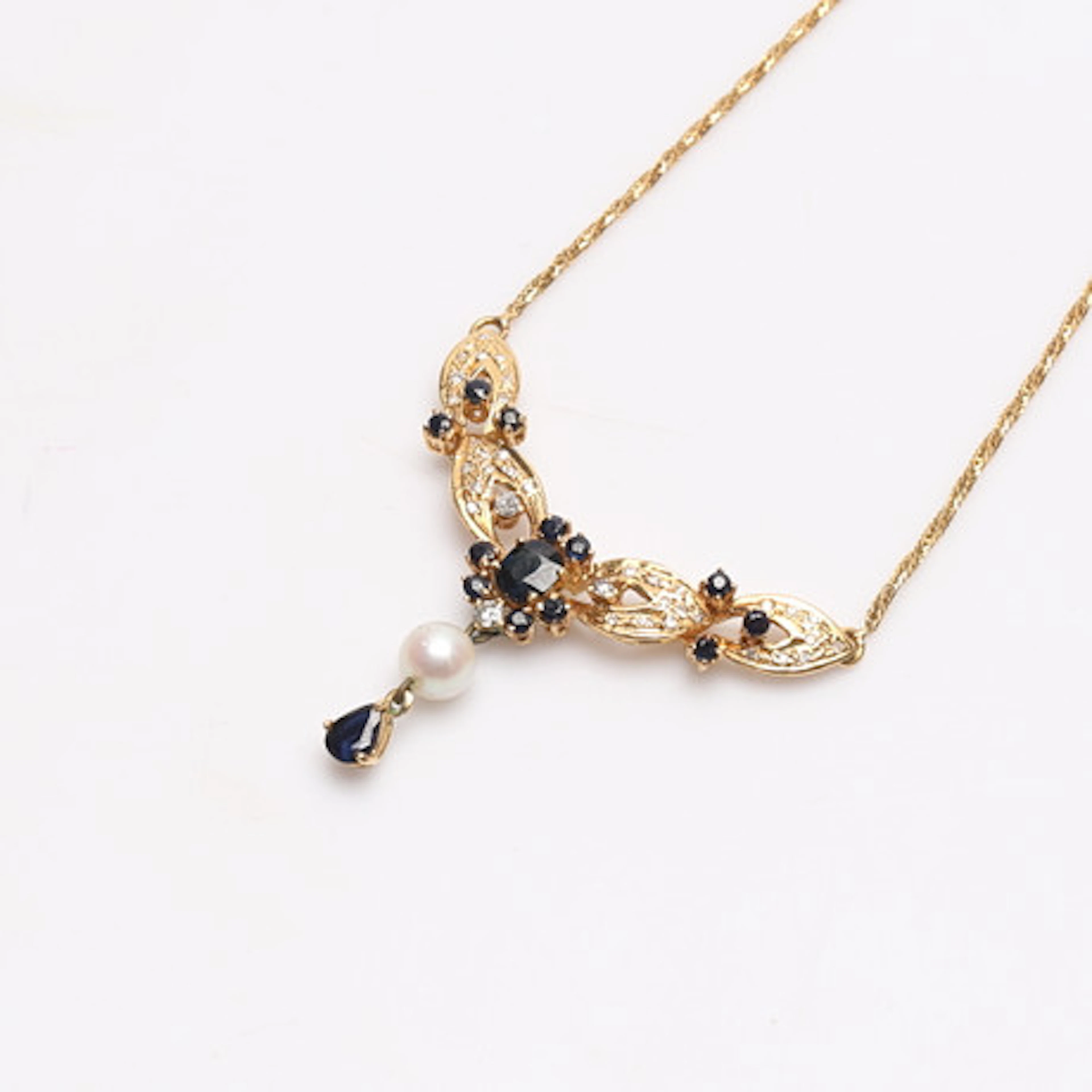 HALSBAND med DIAMANTER, 18k, guld, vikt ca…
