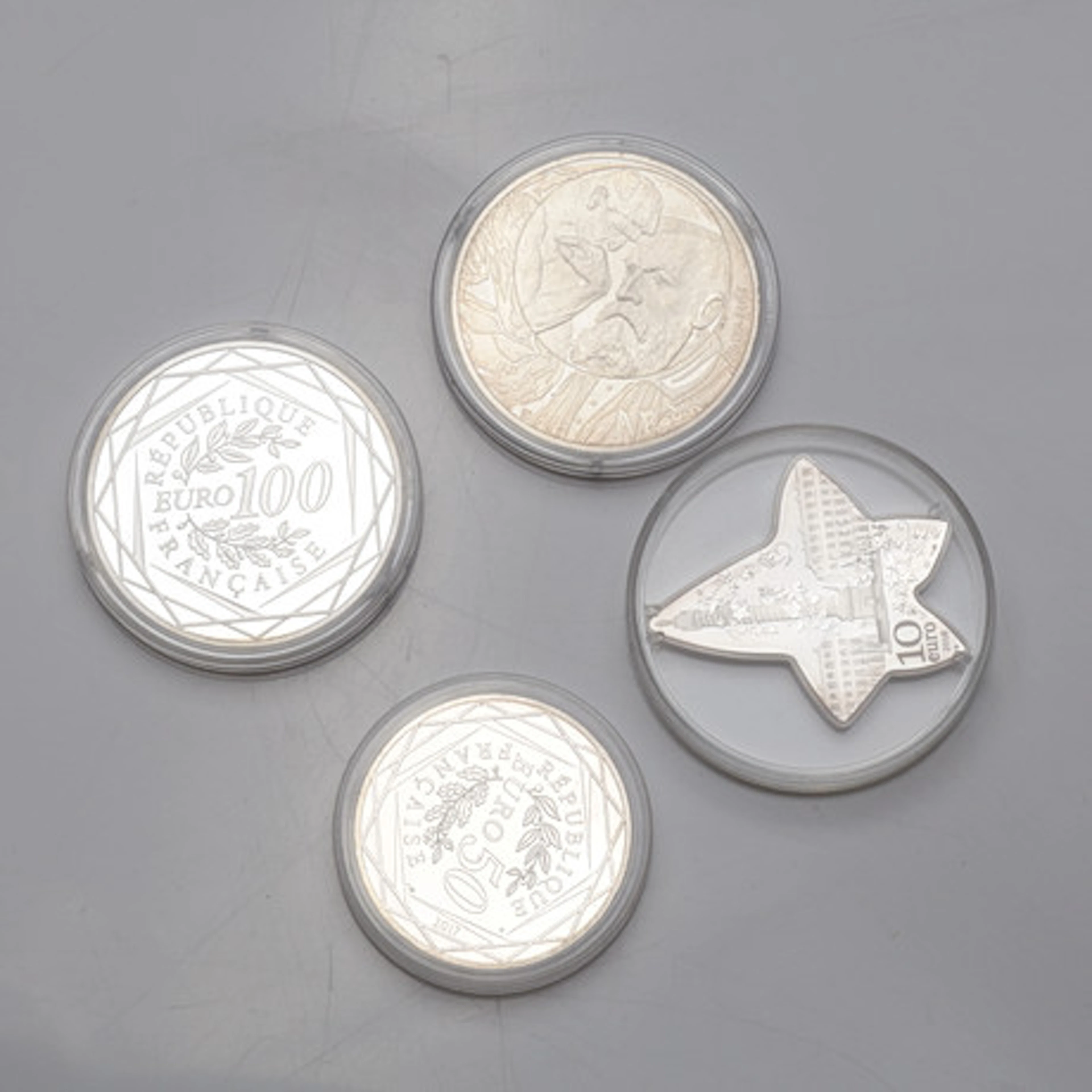 SILVERMYNT, 4 st, totalt värde 260€, bl.a …
