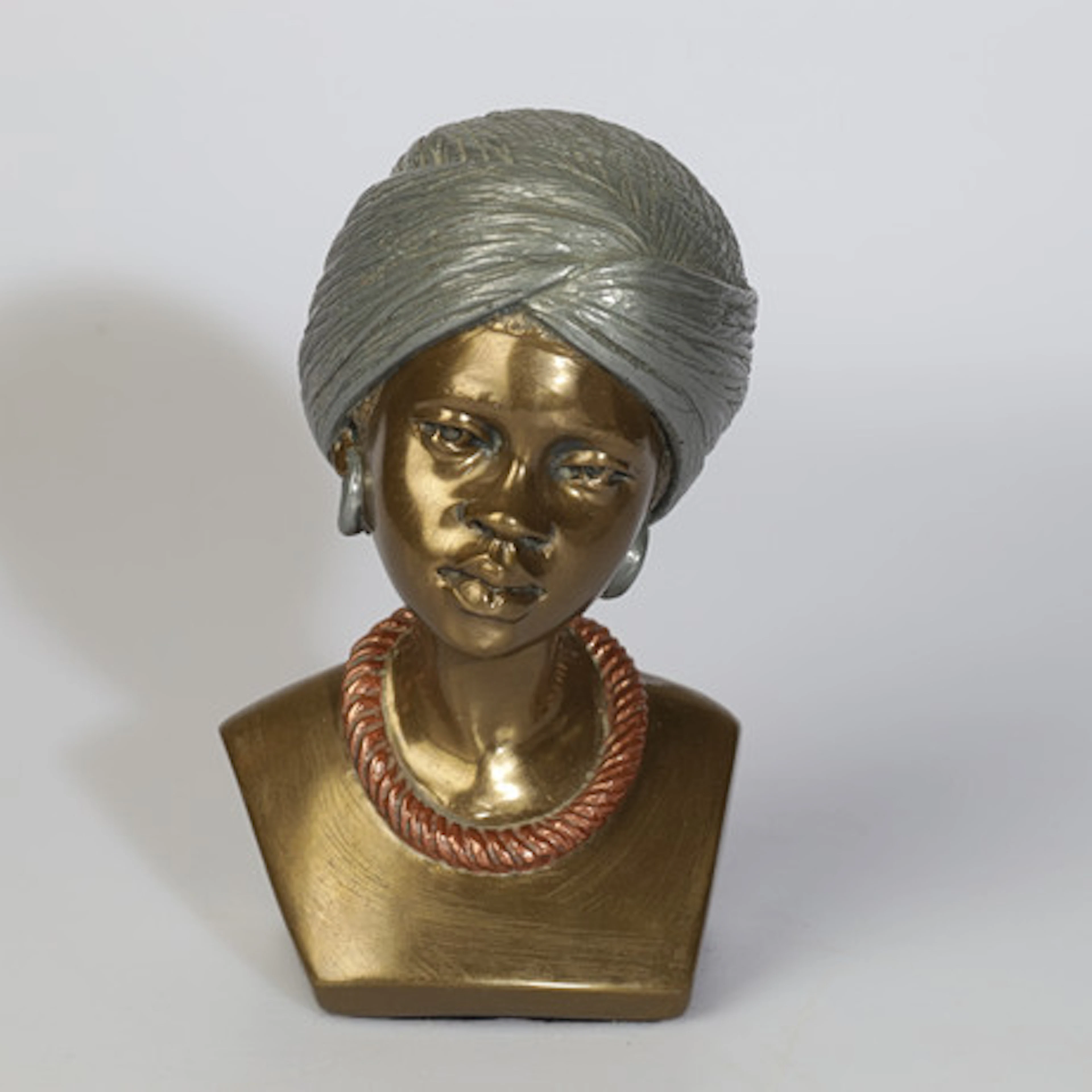 CASPER DADARE. Skulptur, brons, byst, zulu…