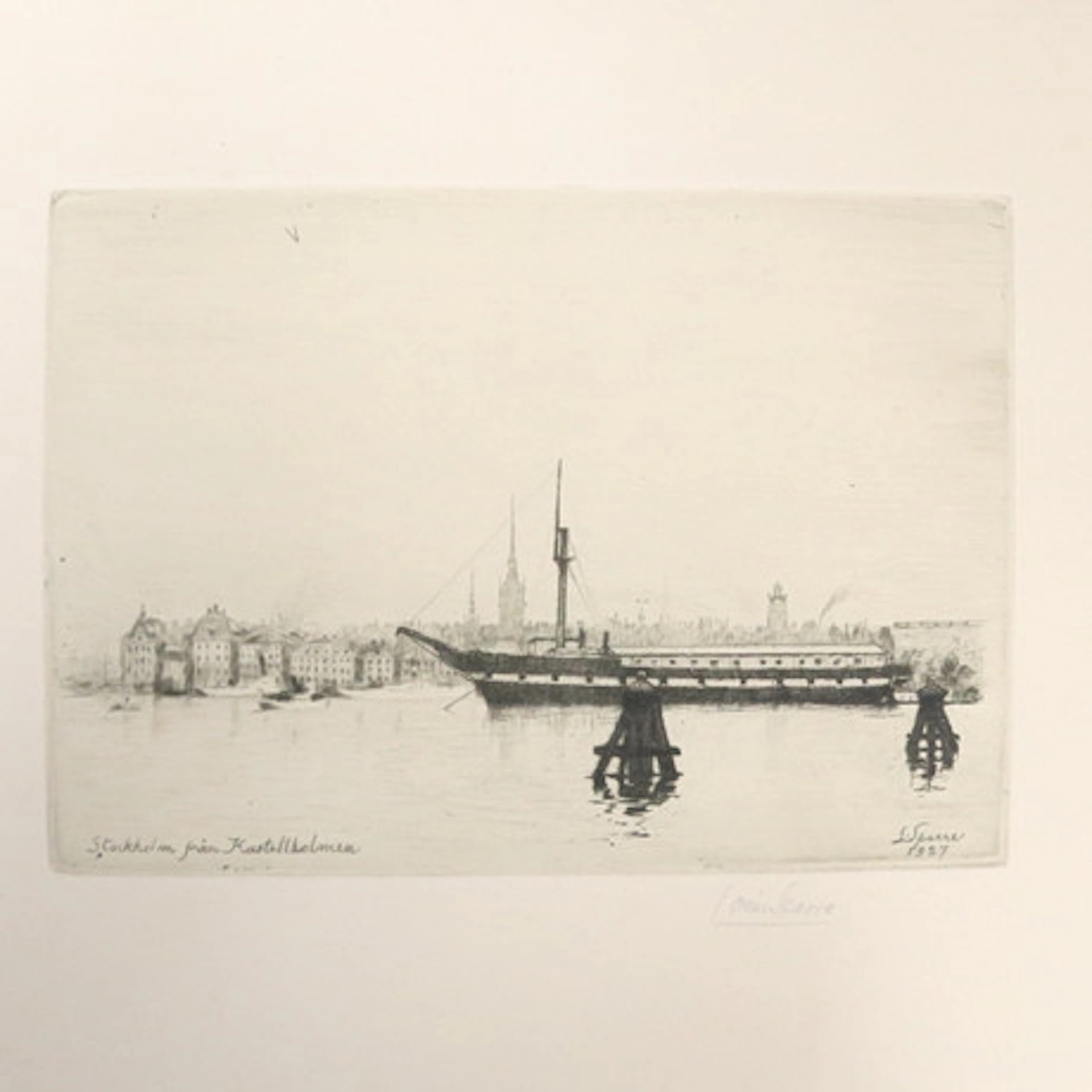 LOUIS SPARRE. Stockholm från Kasetellholm…