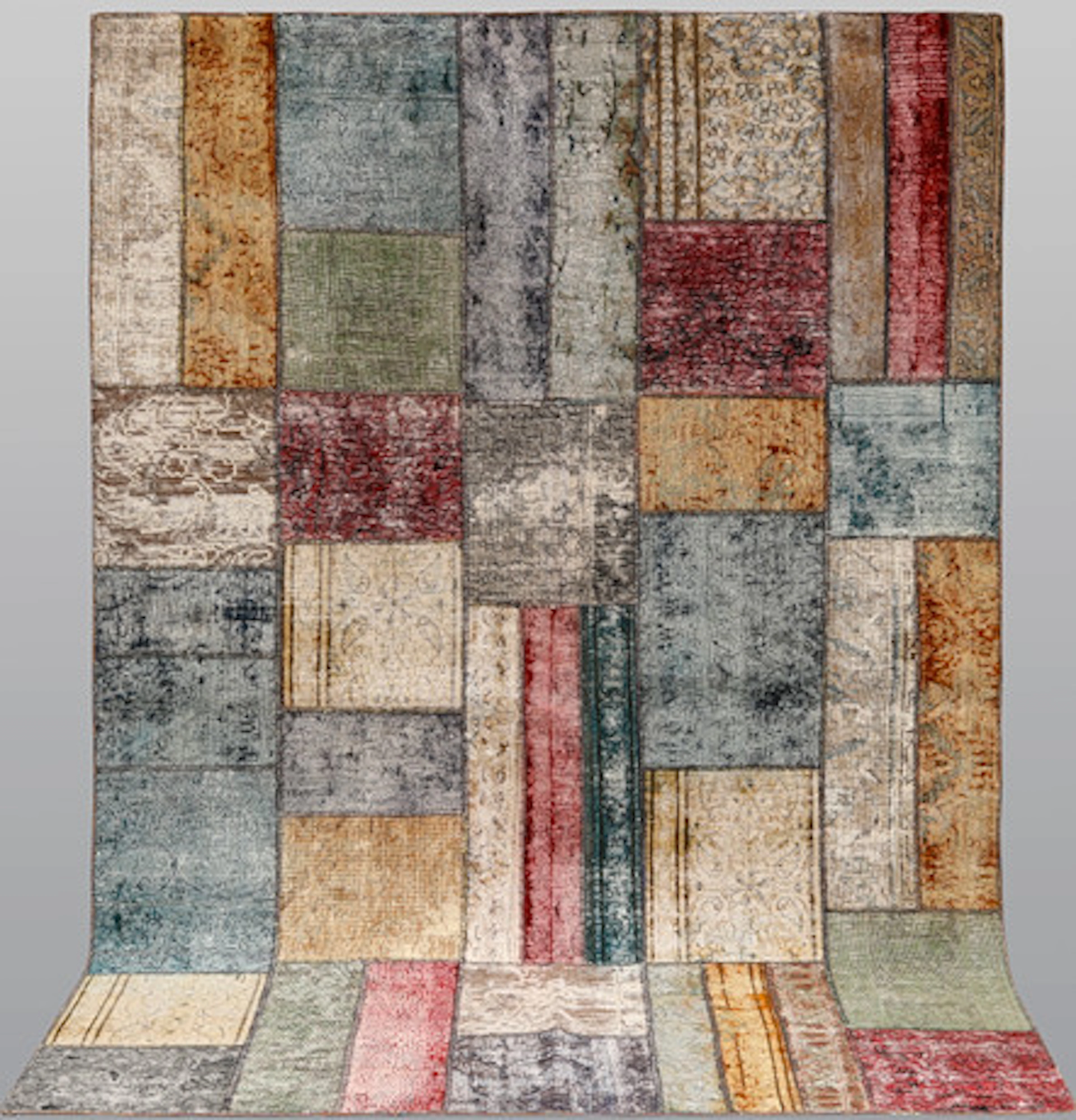 MATTA, carpet patchwork, vintage. Ca 243 x…