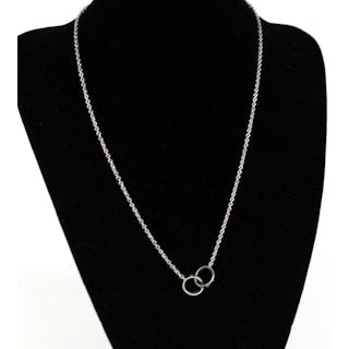 Lot 1272 - A white metal Cartier Love necklace