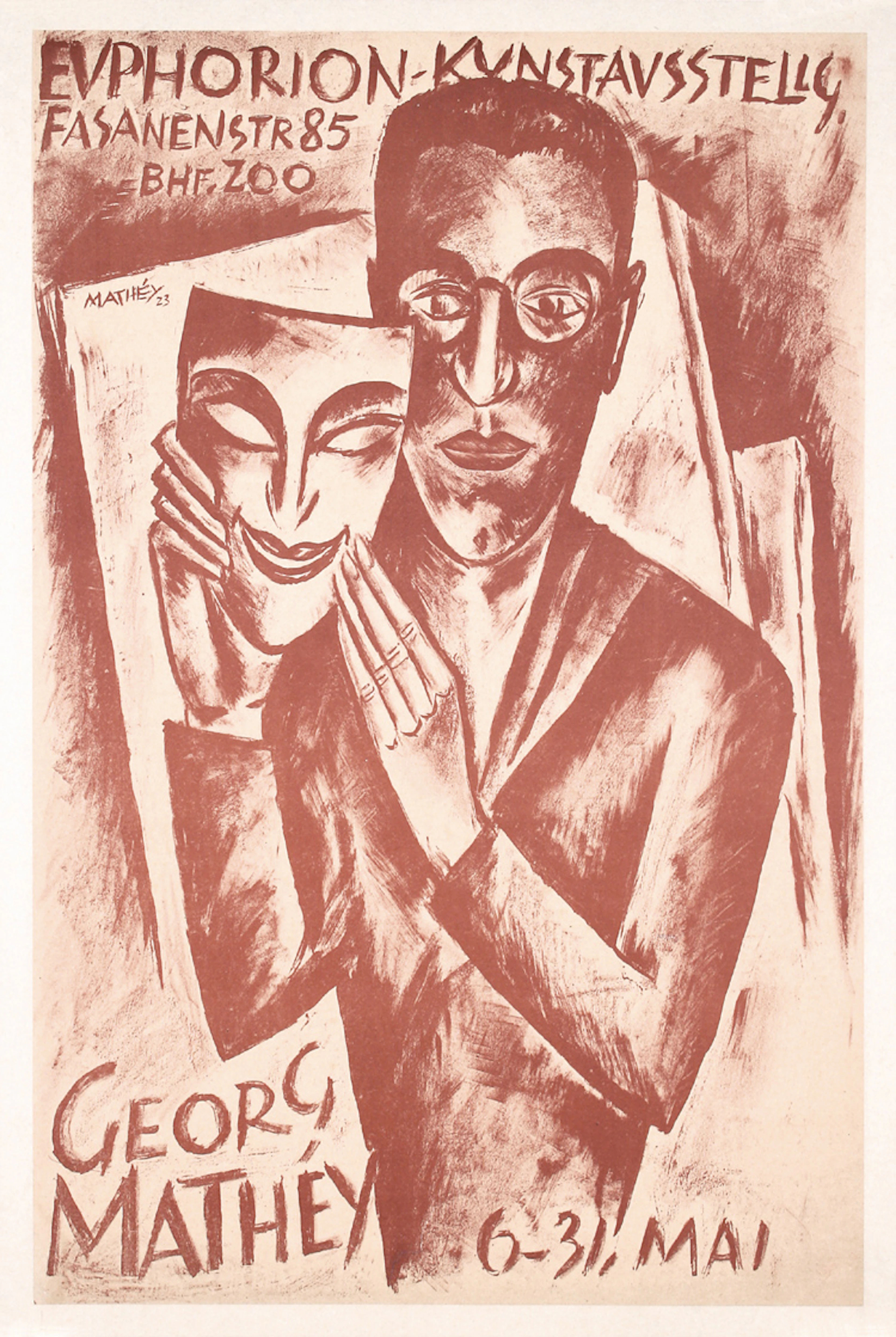 Original 1920s German Expressionism Art Poster MATHEY