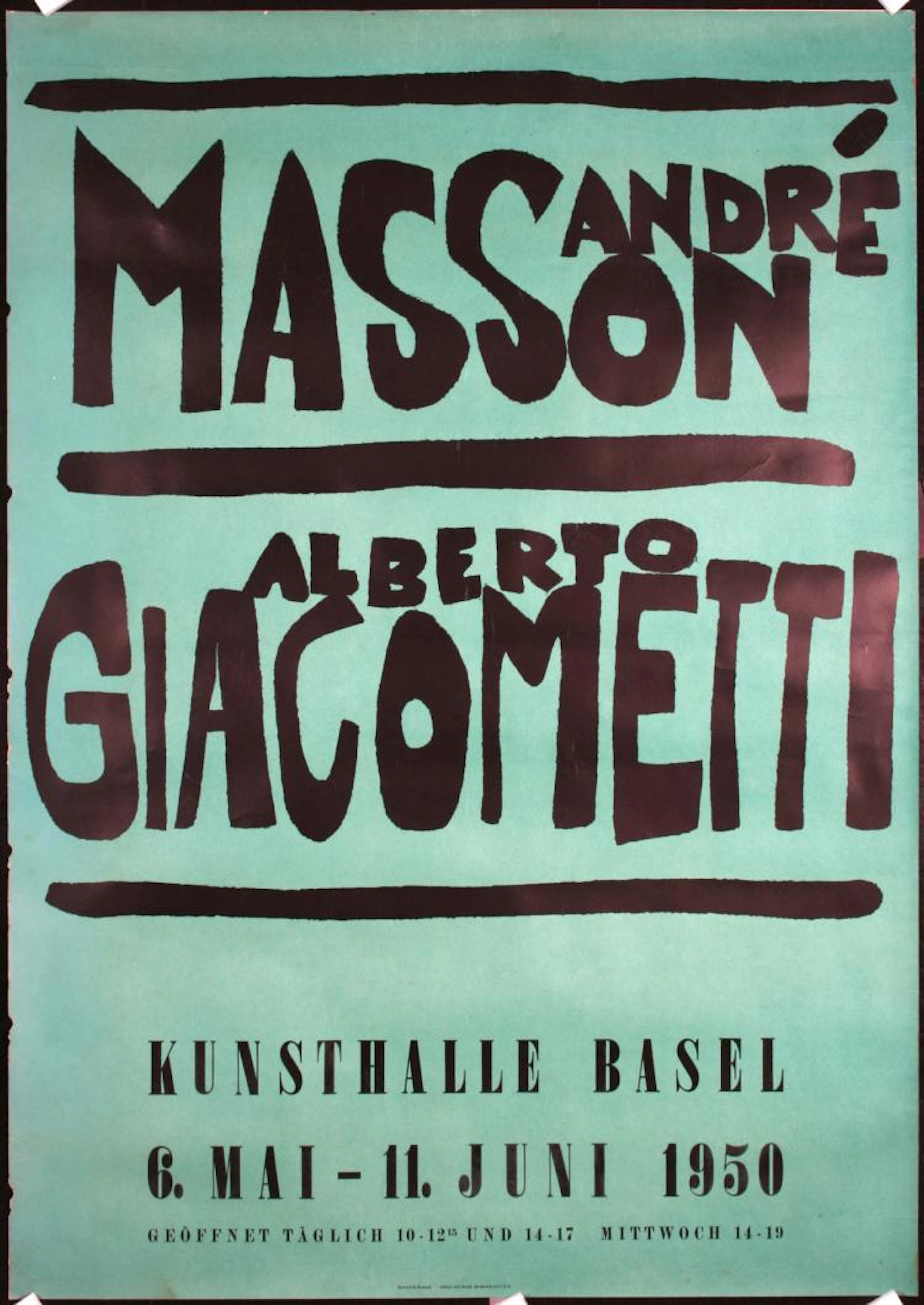 4 Original 1940s/50s Swiss Modern Art Design Posters