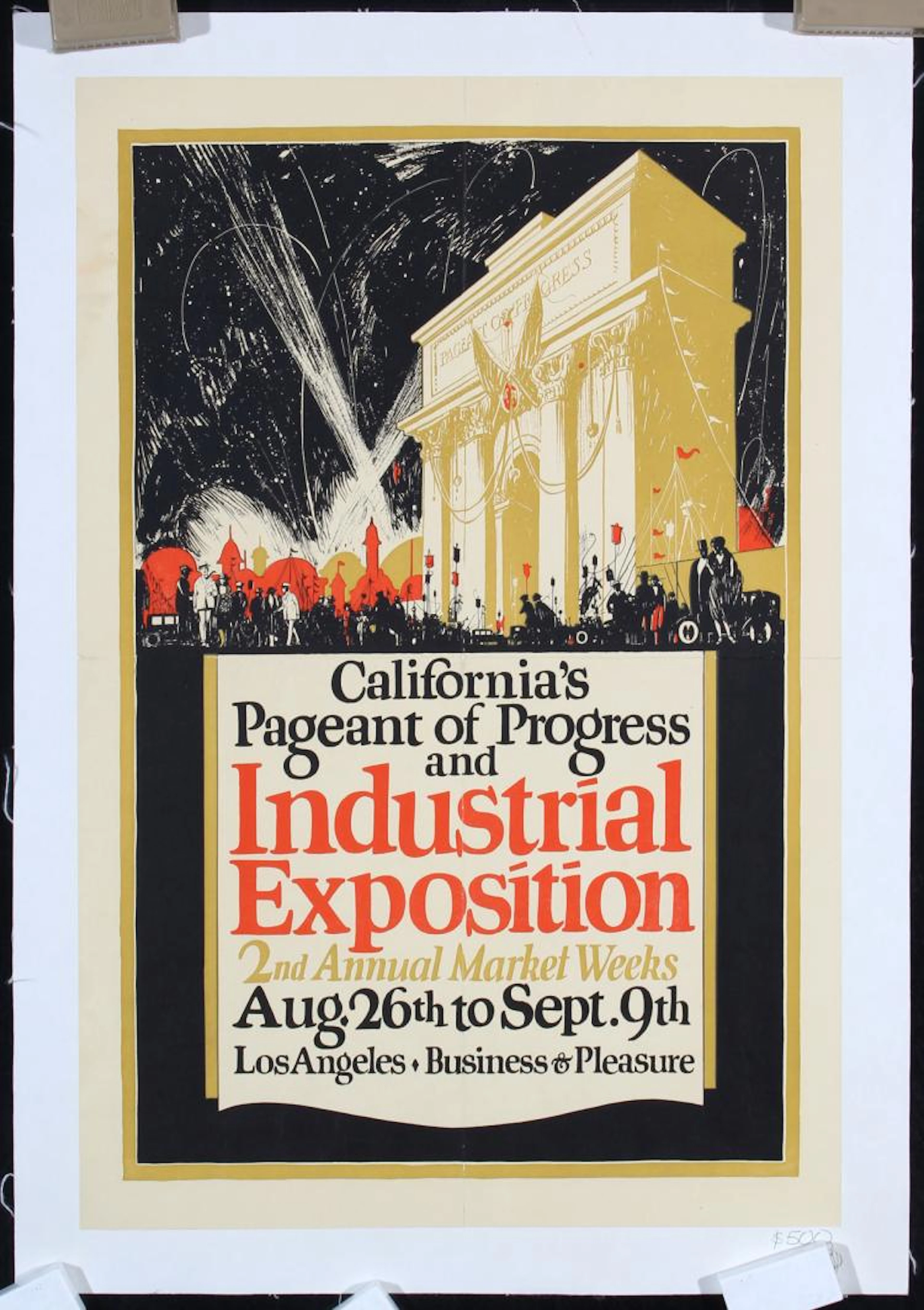 Original Vintage 1930s California Expo Poster Los Angel