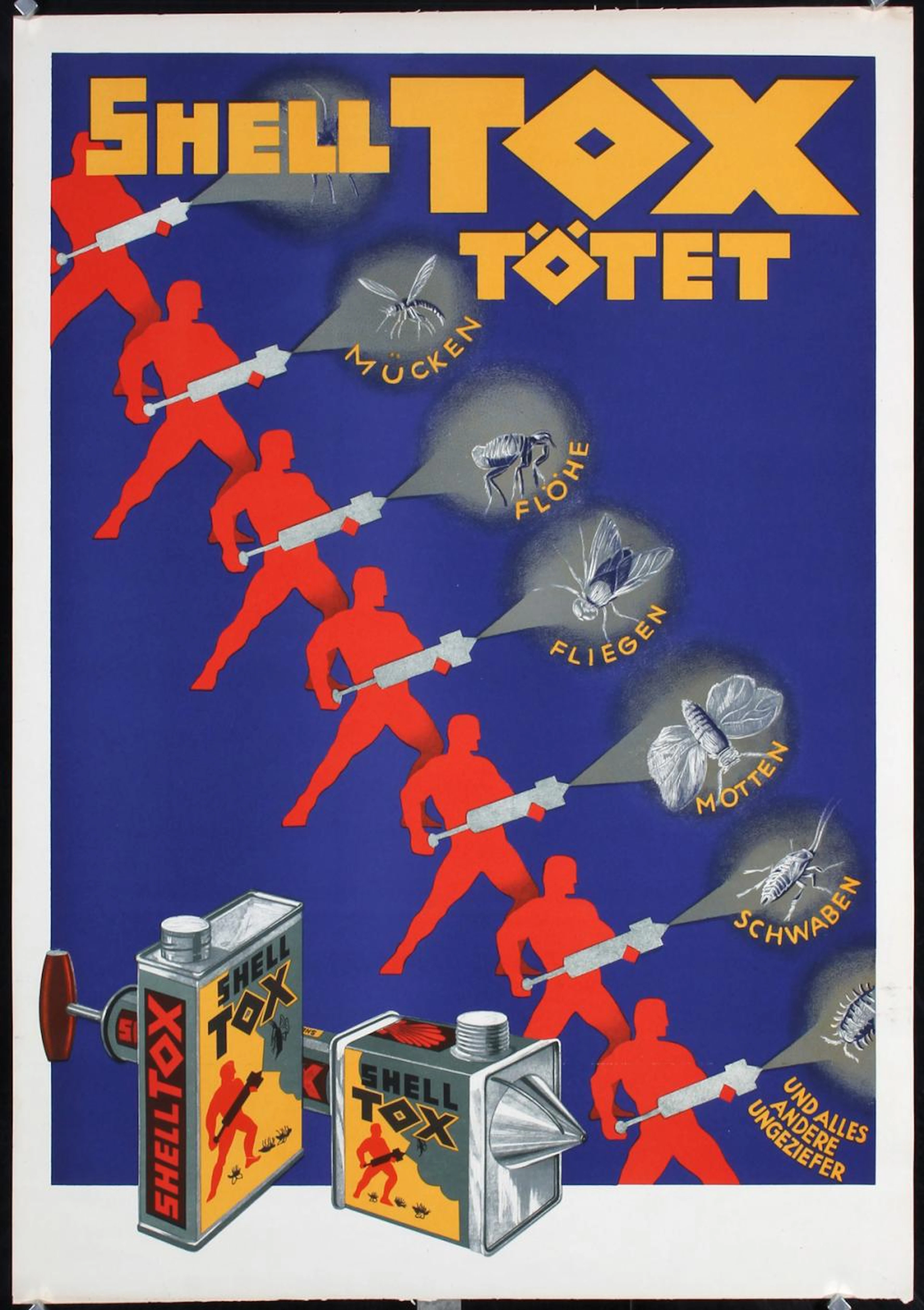 Original Vintage 1920s/30s Shell Insect Killer Poster