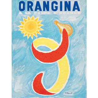 Orangina / A la Pulpe d’Orange : Maquette. ca. 1965.
