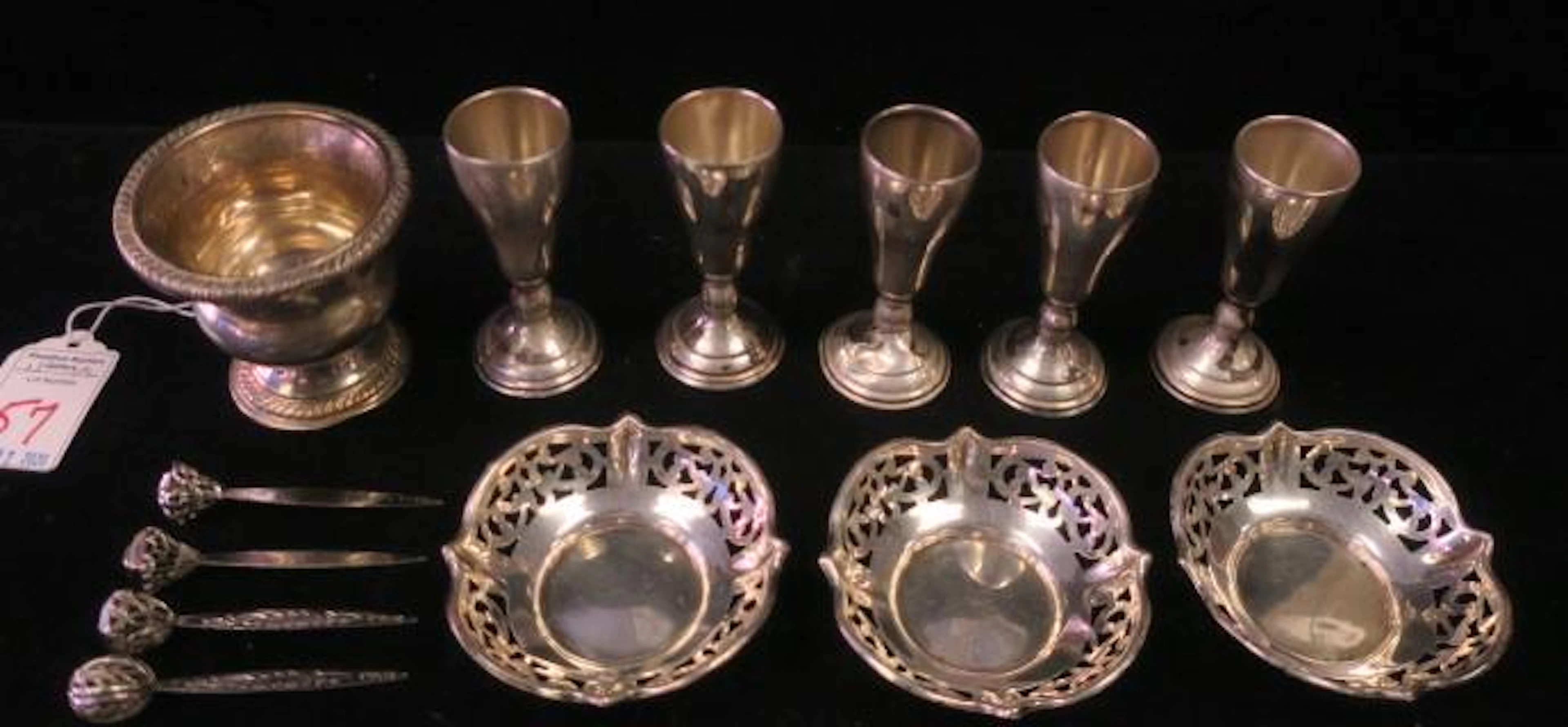 Thirteen Assorted Sterling Silver Pieces: