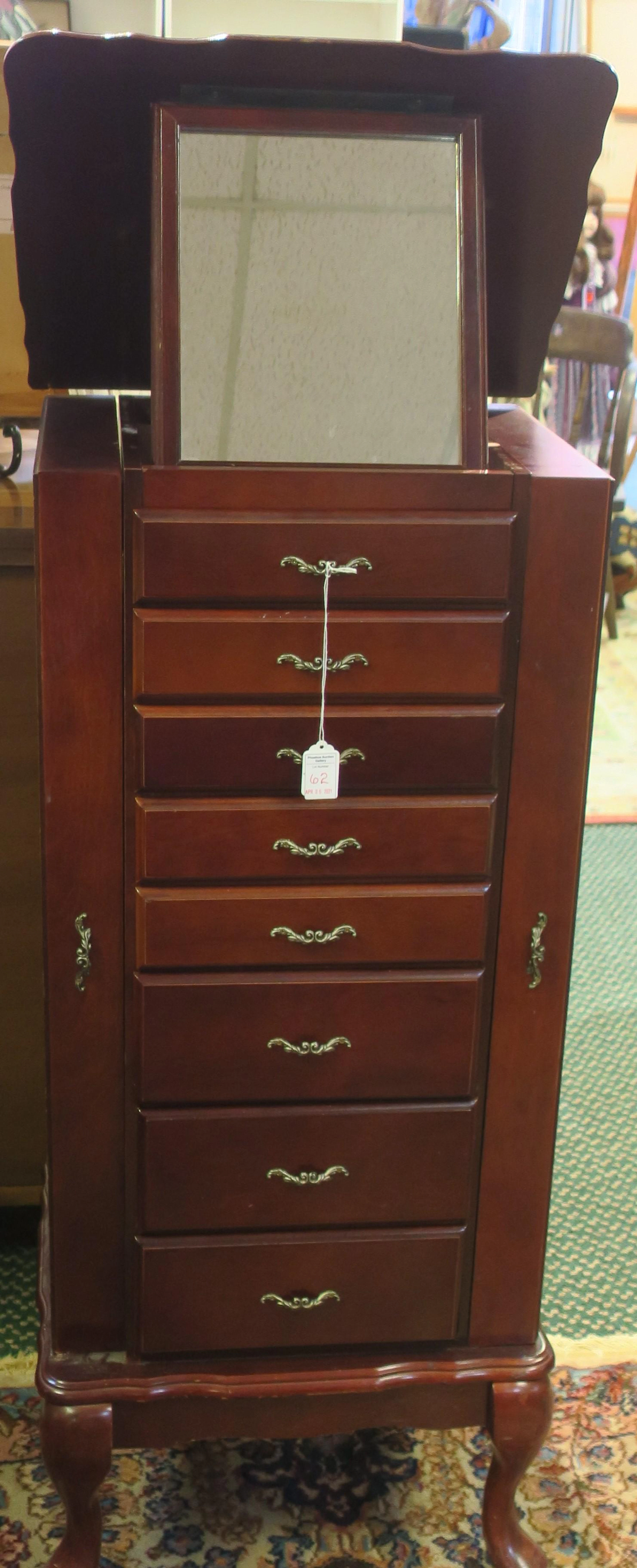 L. Powell Co. Queen Anne Jewelry Armoire:
