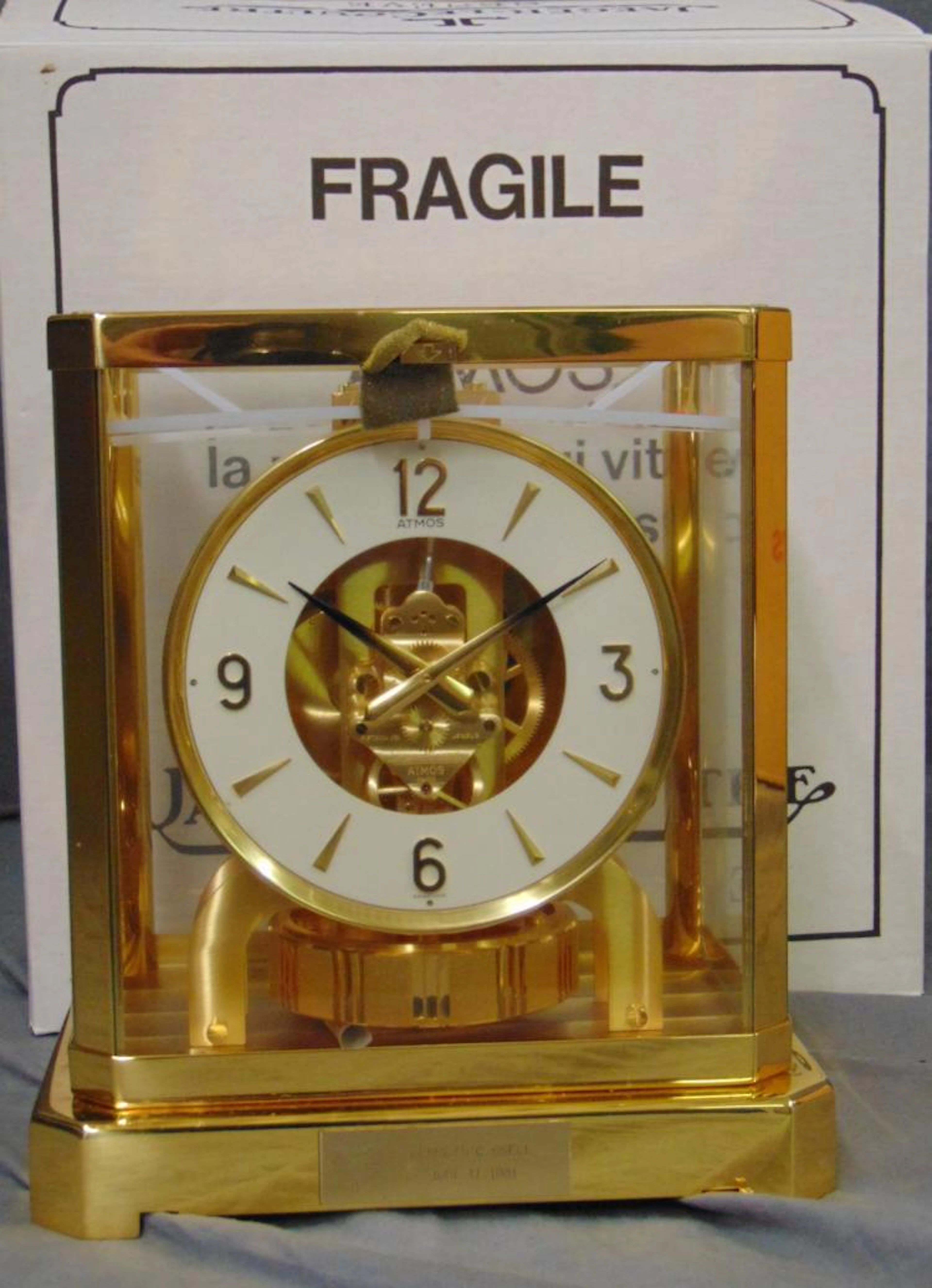 Atmos LeCoultre Clock, Mint in Box