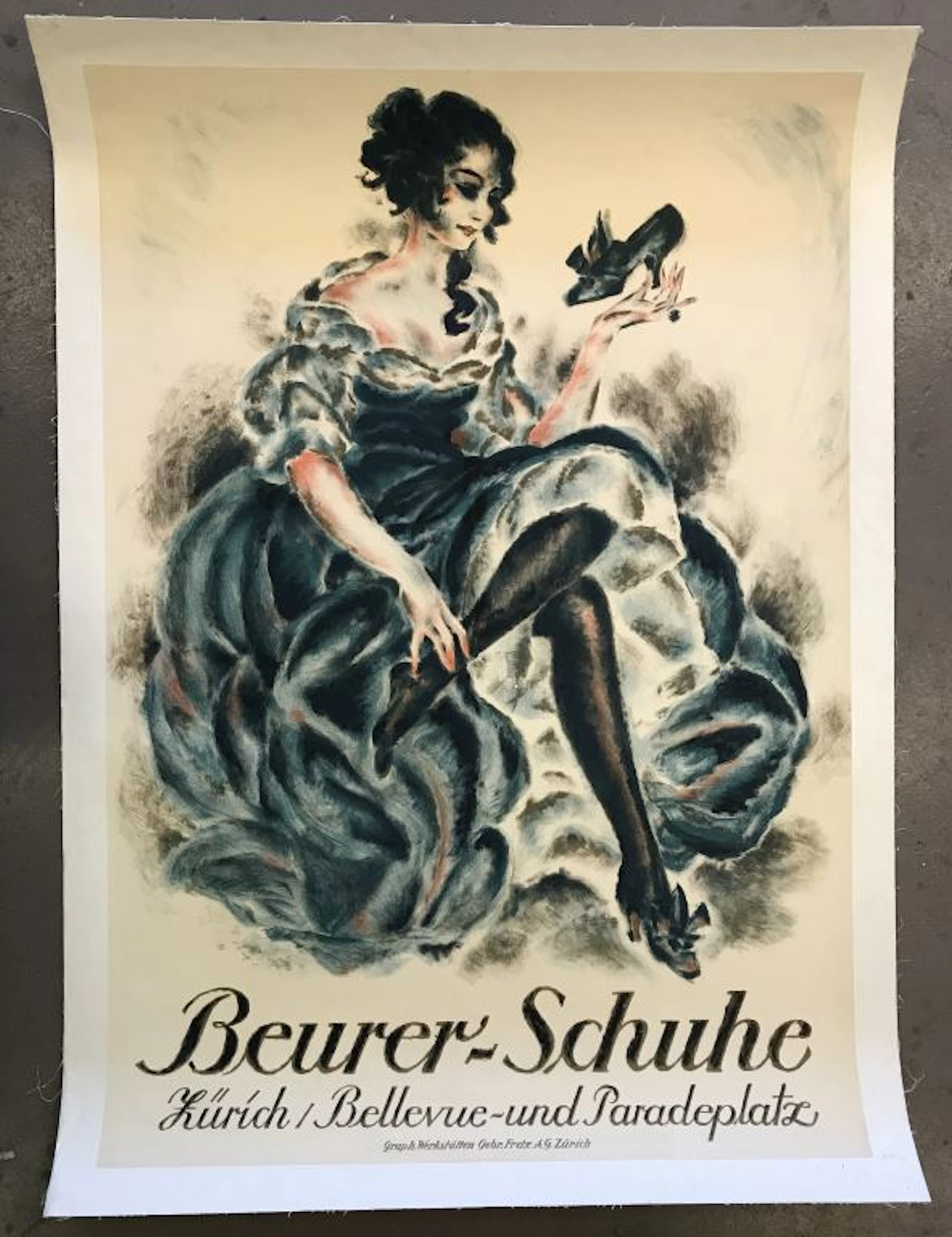 Beurer Schuhe, Swiss Shoe Advertising Poster