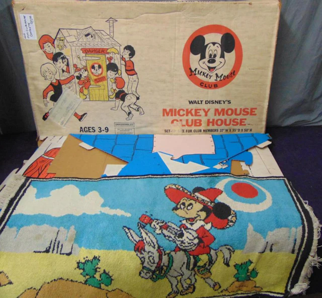 Vtg Disney Mickey Mouse Club House Card Board