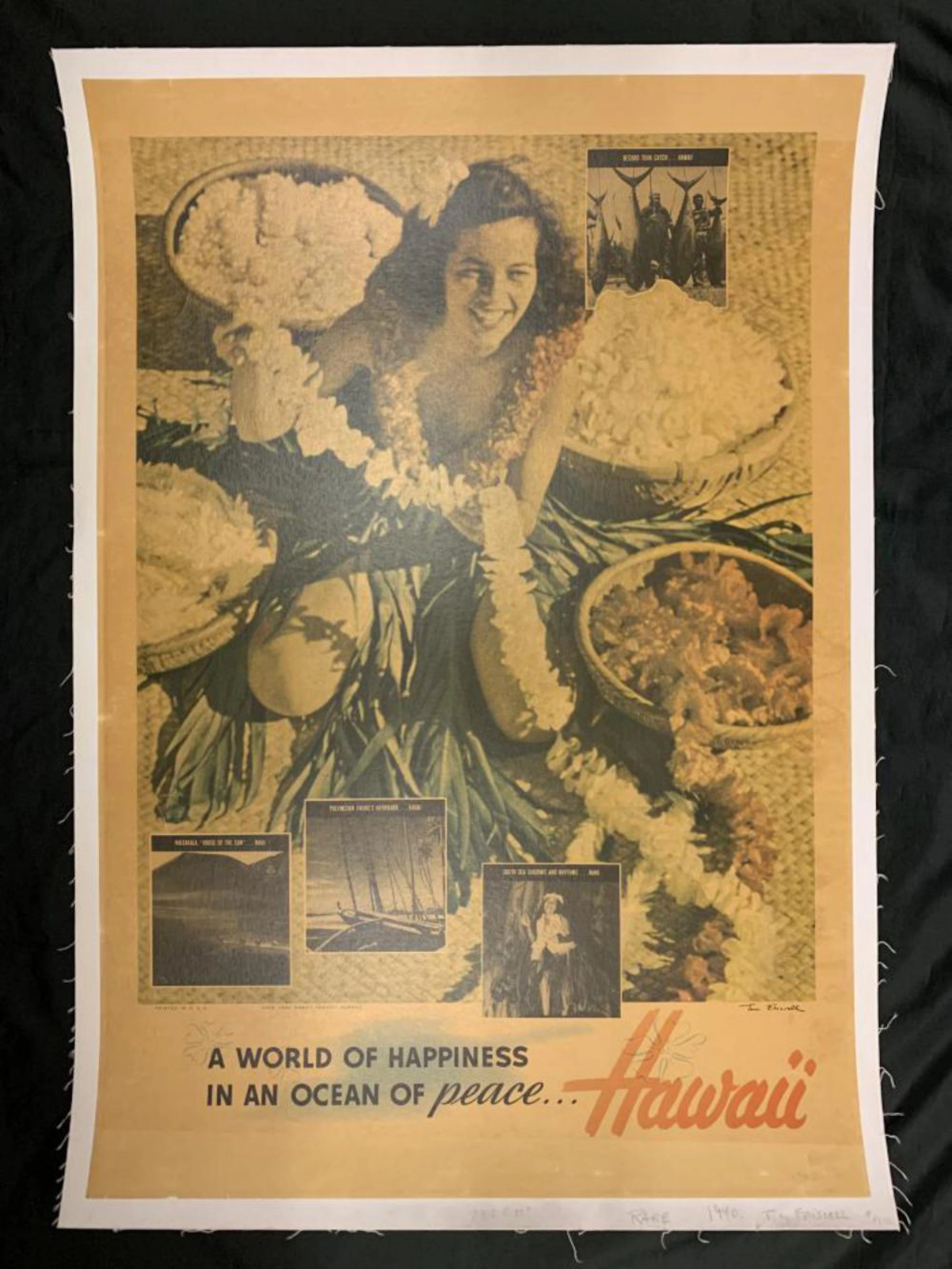 1940 Rare Hawaii Travel Poster, Toni Frissell
