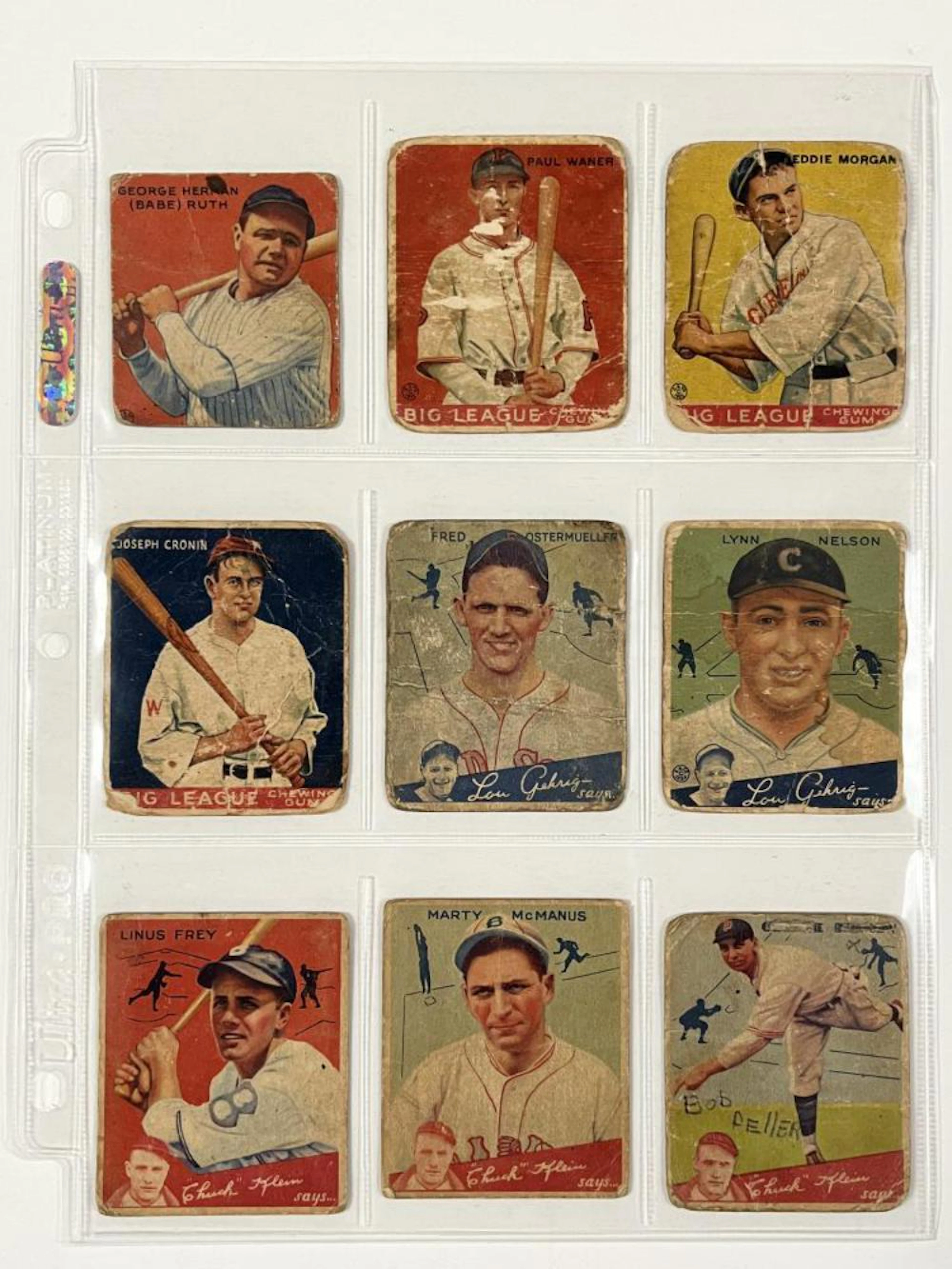 1930's Goudey & Diamond Stars, Group of 168 Cards