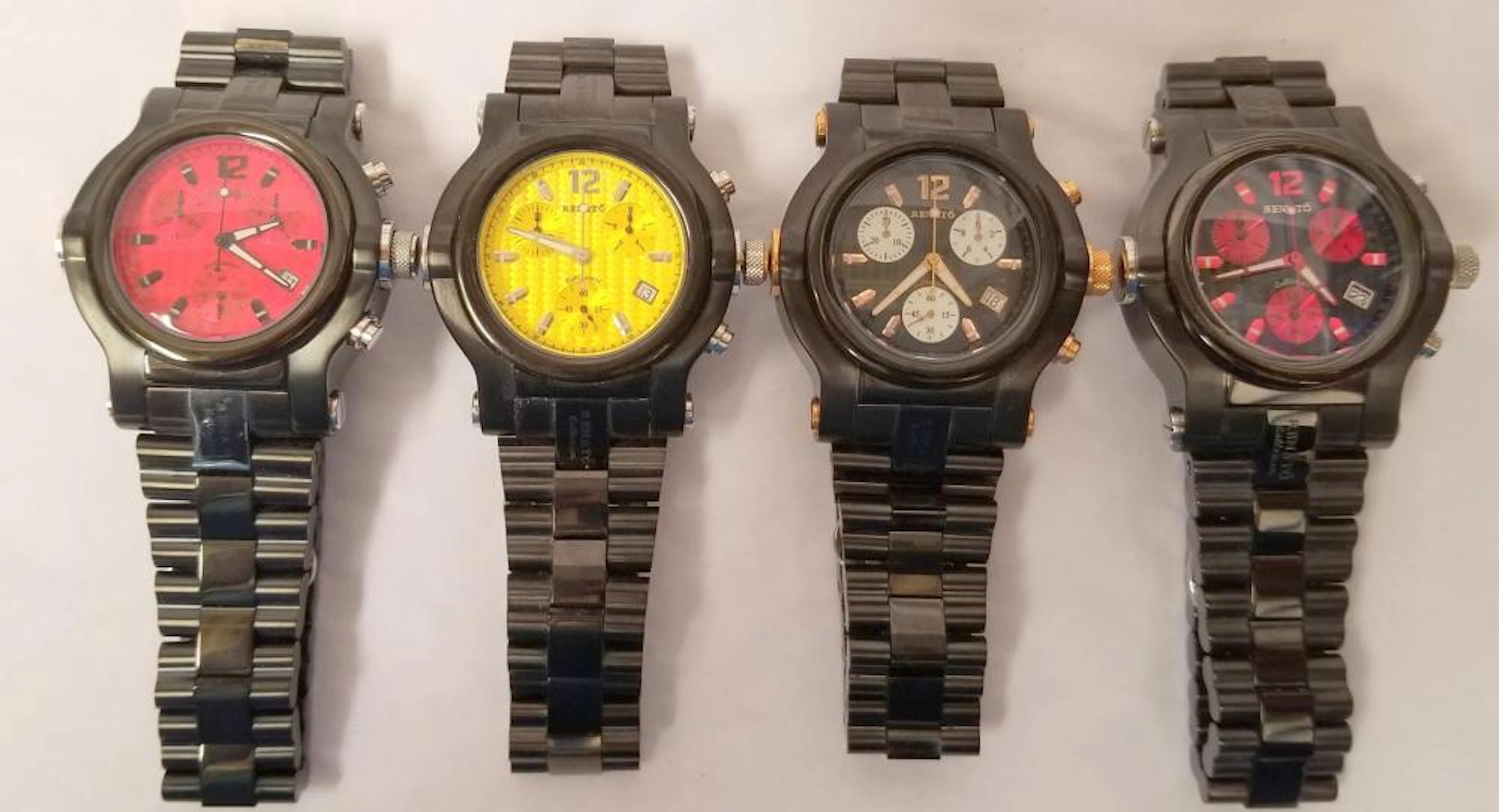Renato Men's Watches Lot of 4 Chronograph