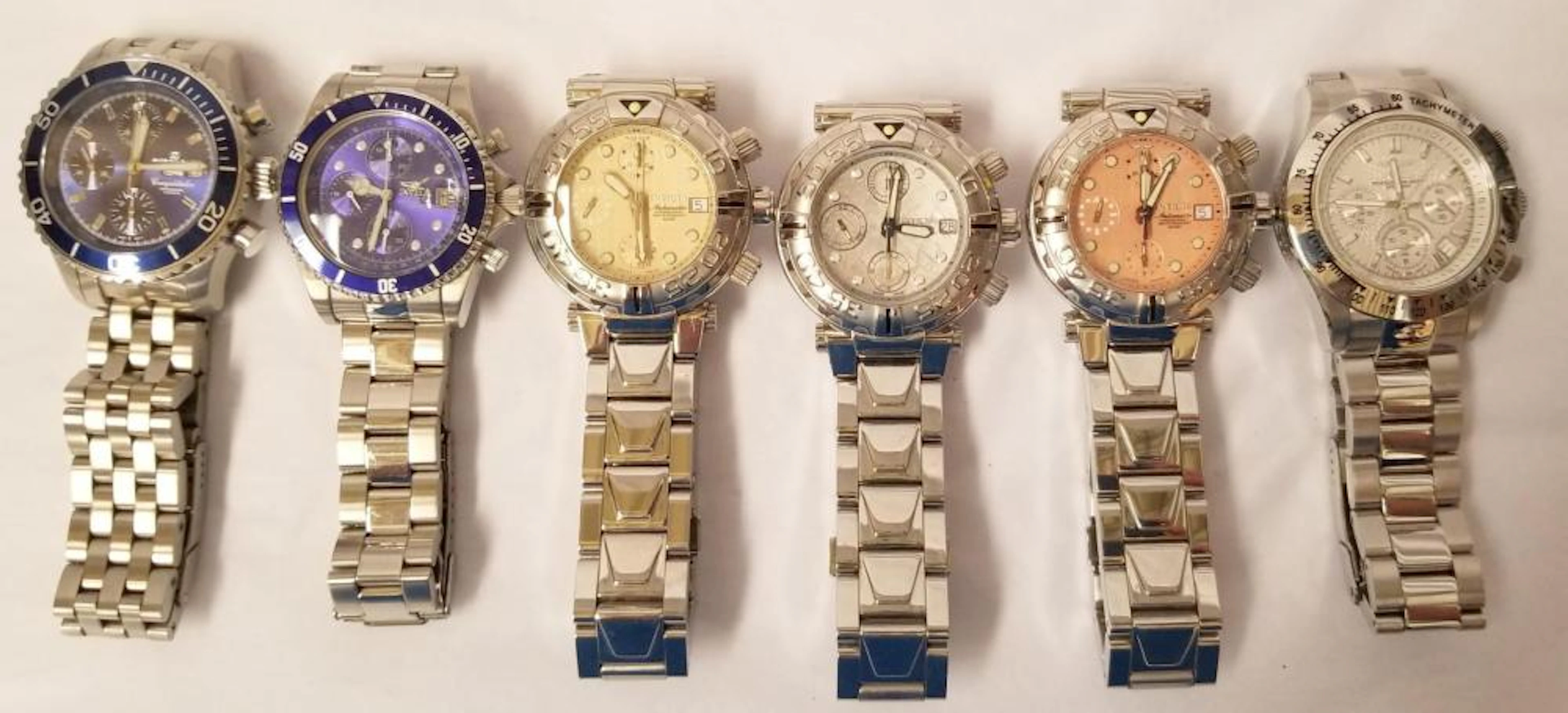 Men's Invicta Watch Lot of 6