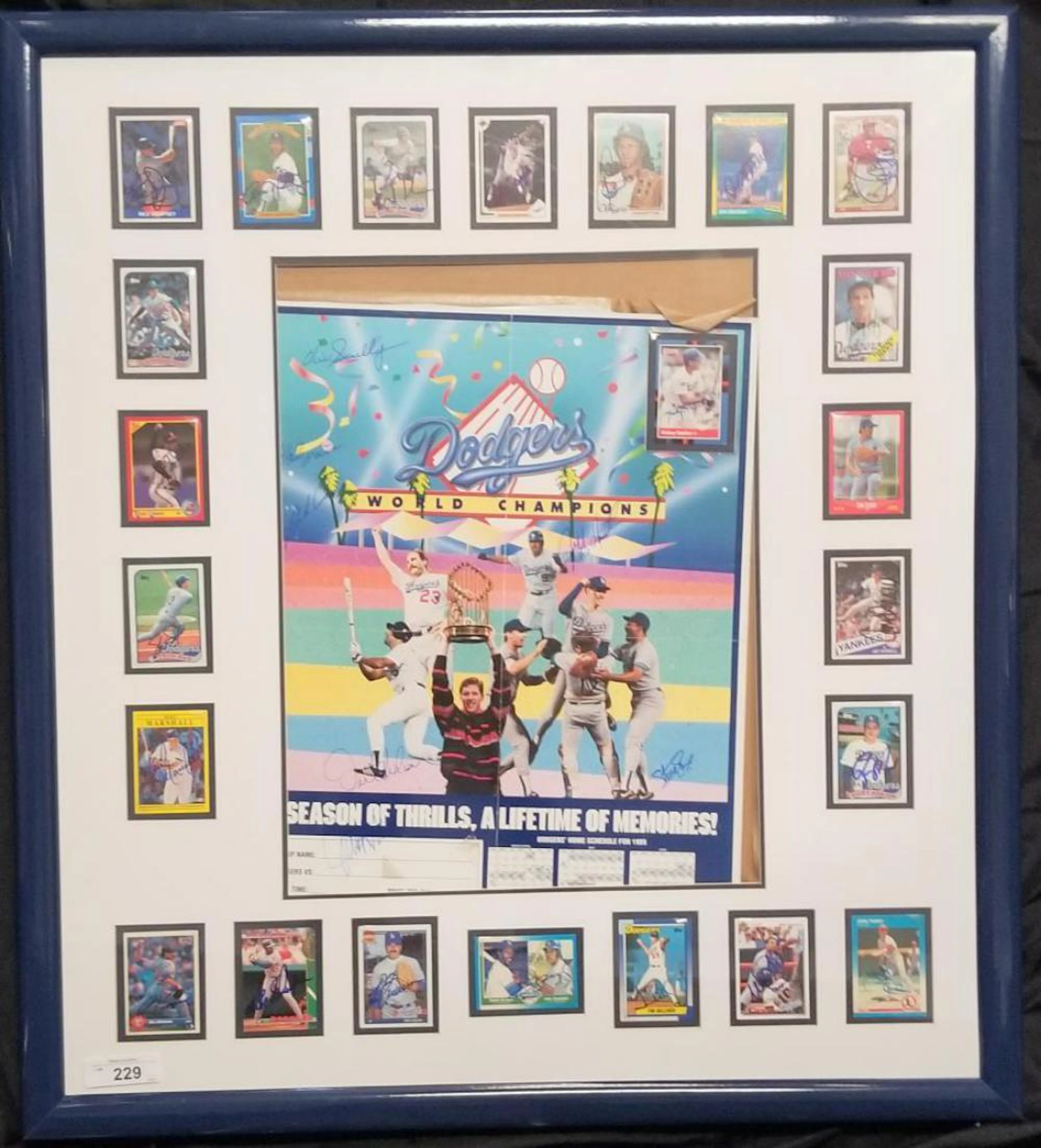 Autographed Baseball Cards & Poster