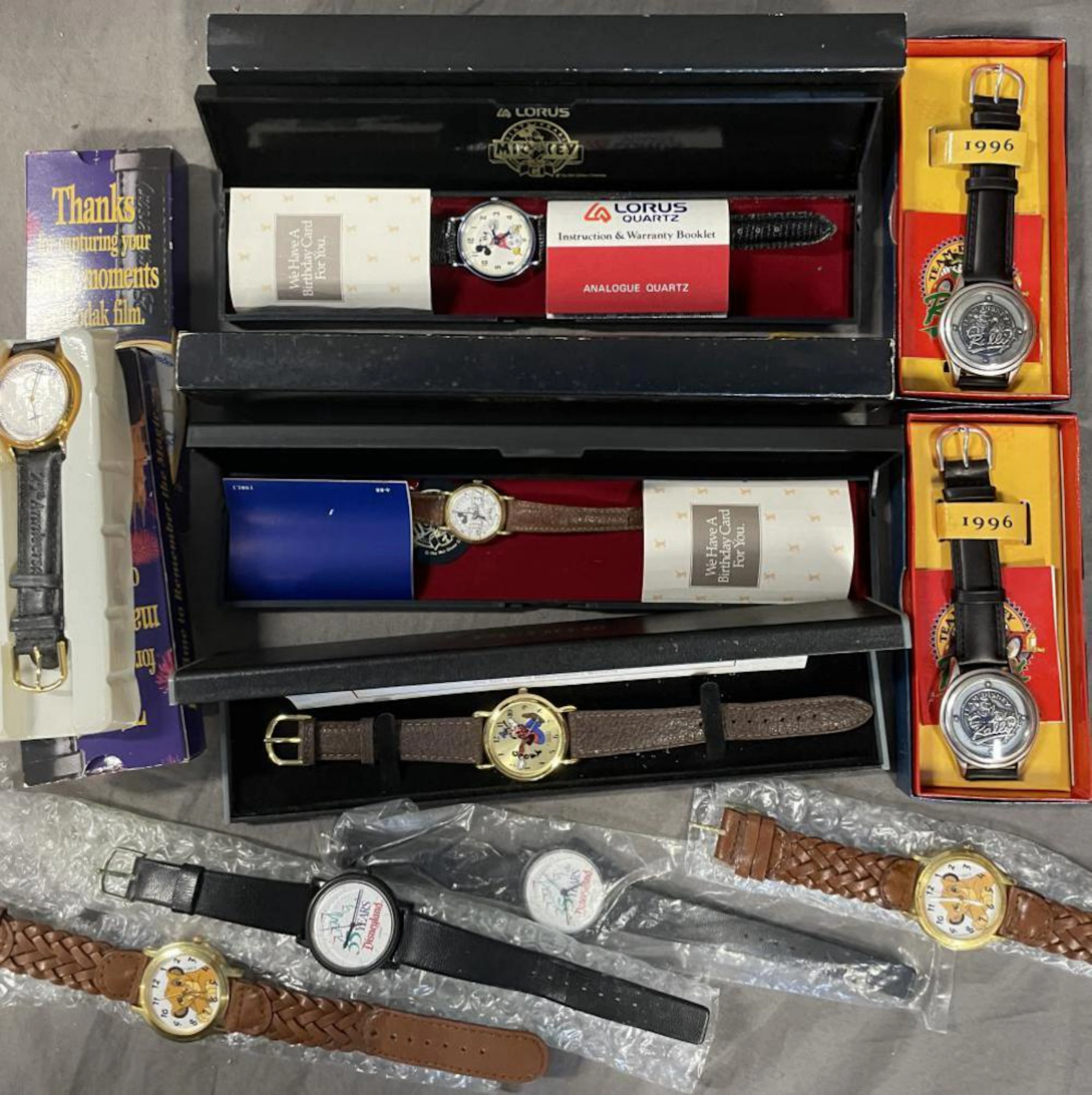 Large Group of Modern Disney Wrist Watches