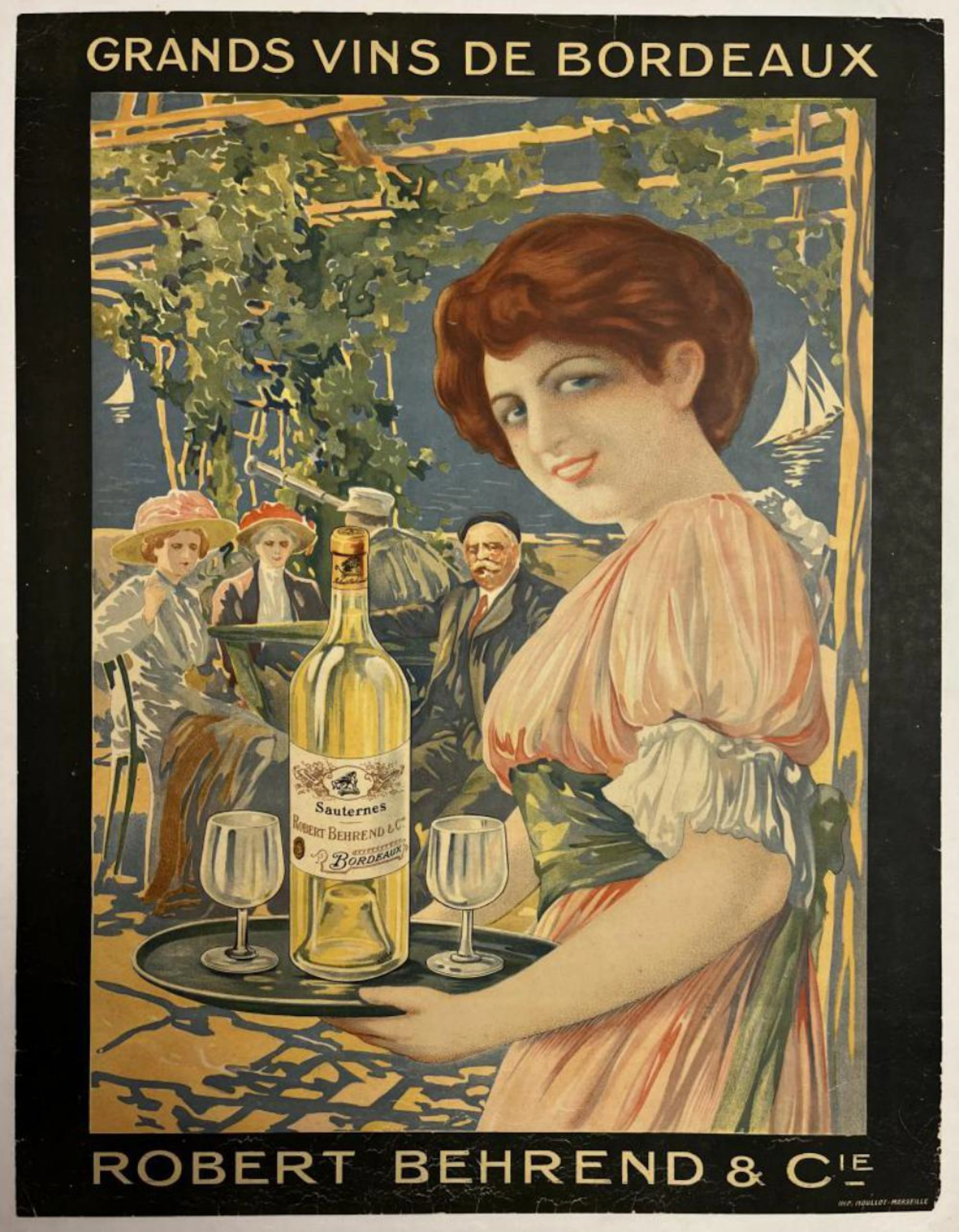 Grands Vins de Bordeaux French Wine Poster