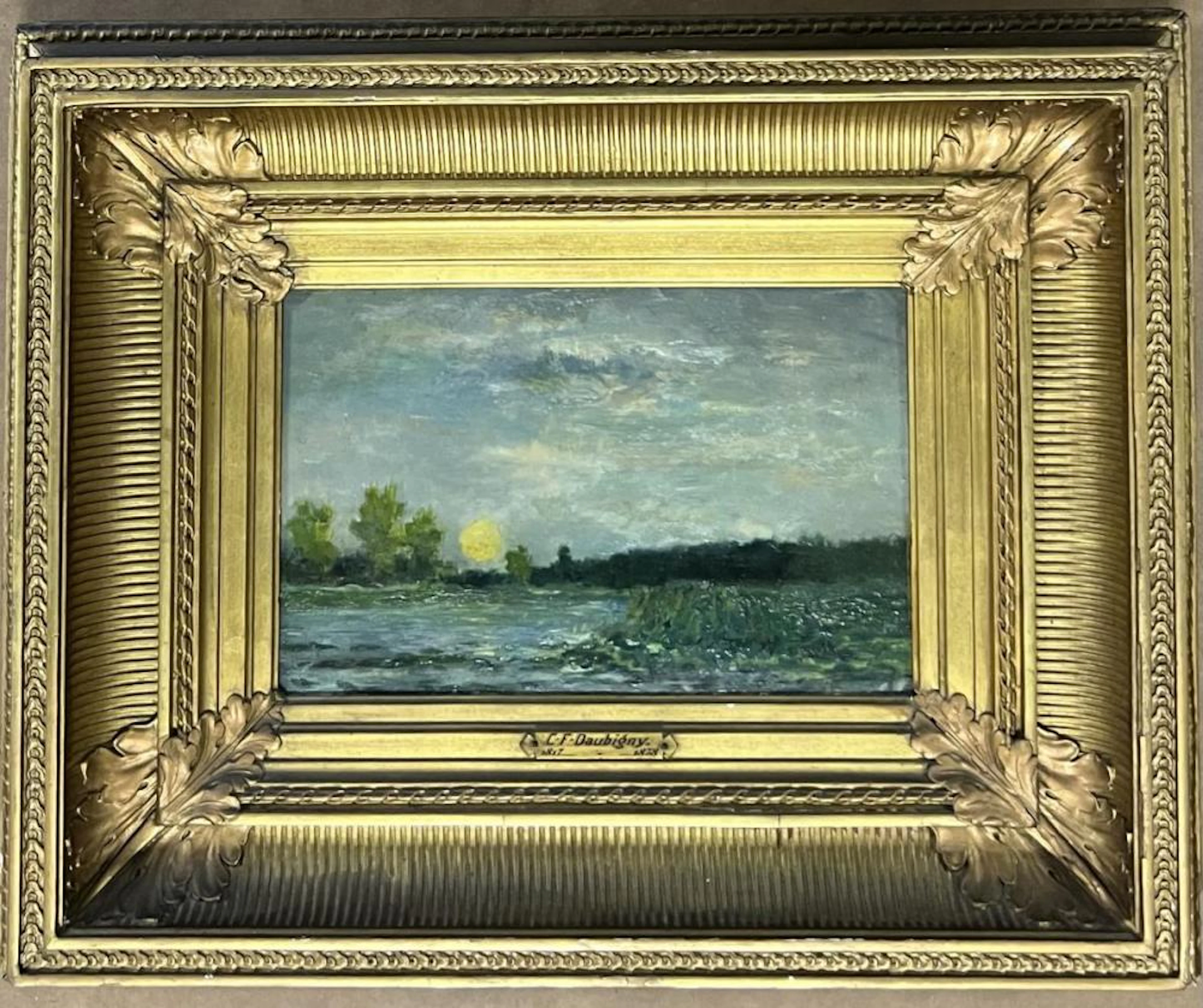 Attributed to Charles Francois Daubigny, Oil/Board