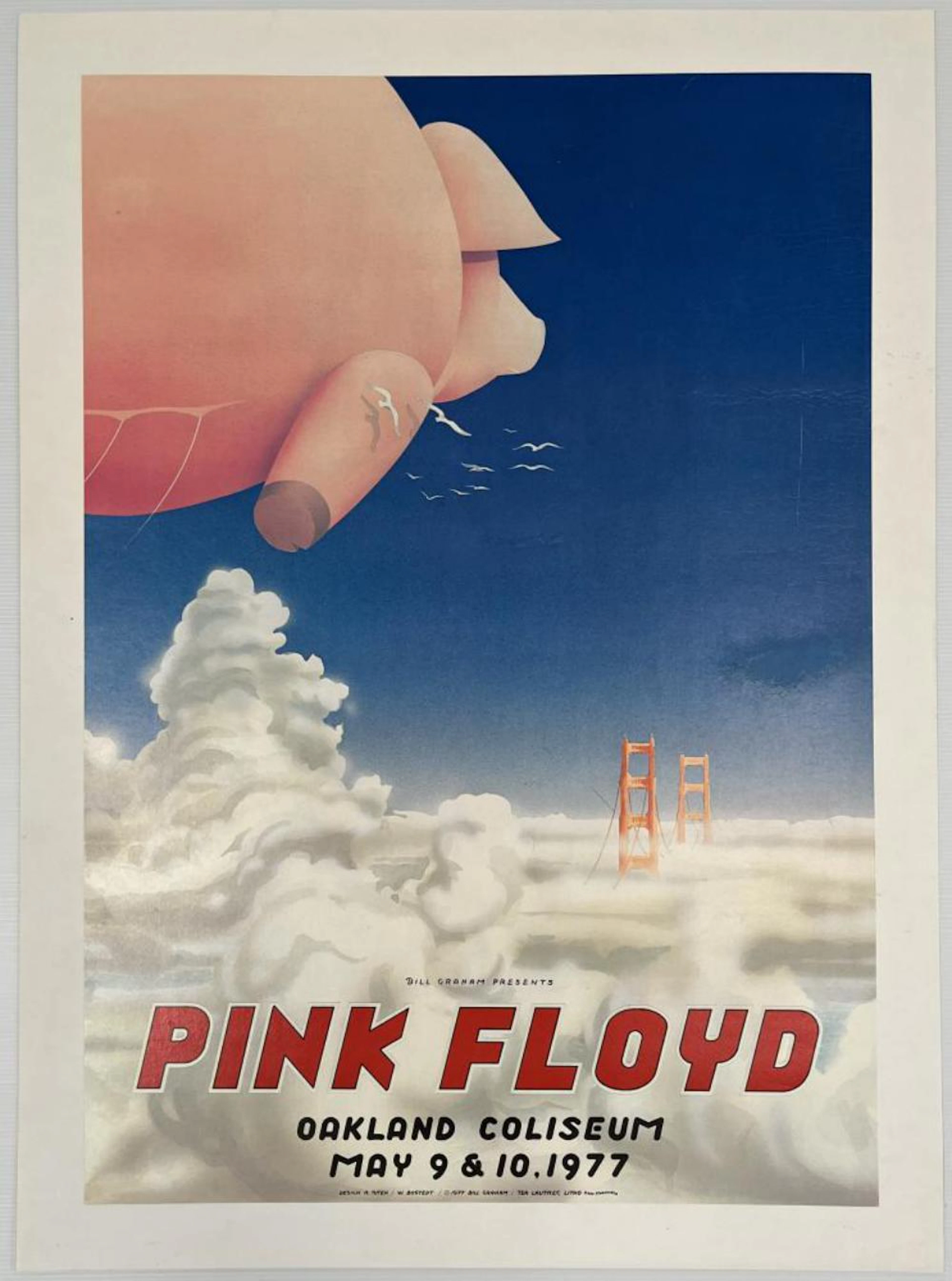 1977 Pink Floyd Oakland Coliseum Concert Poster
