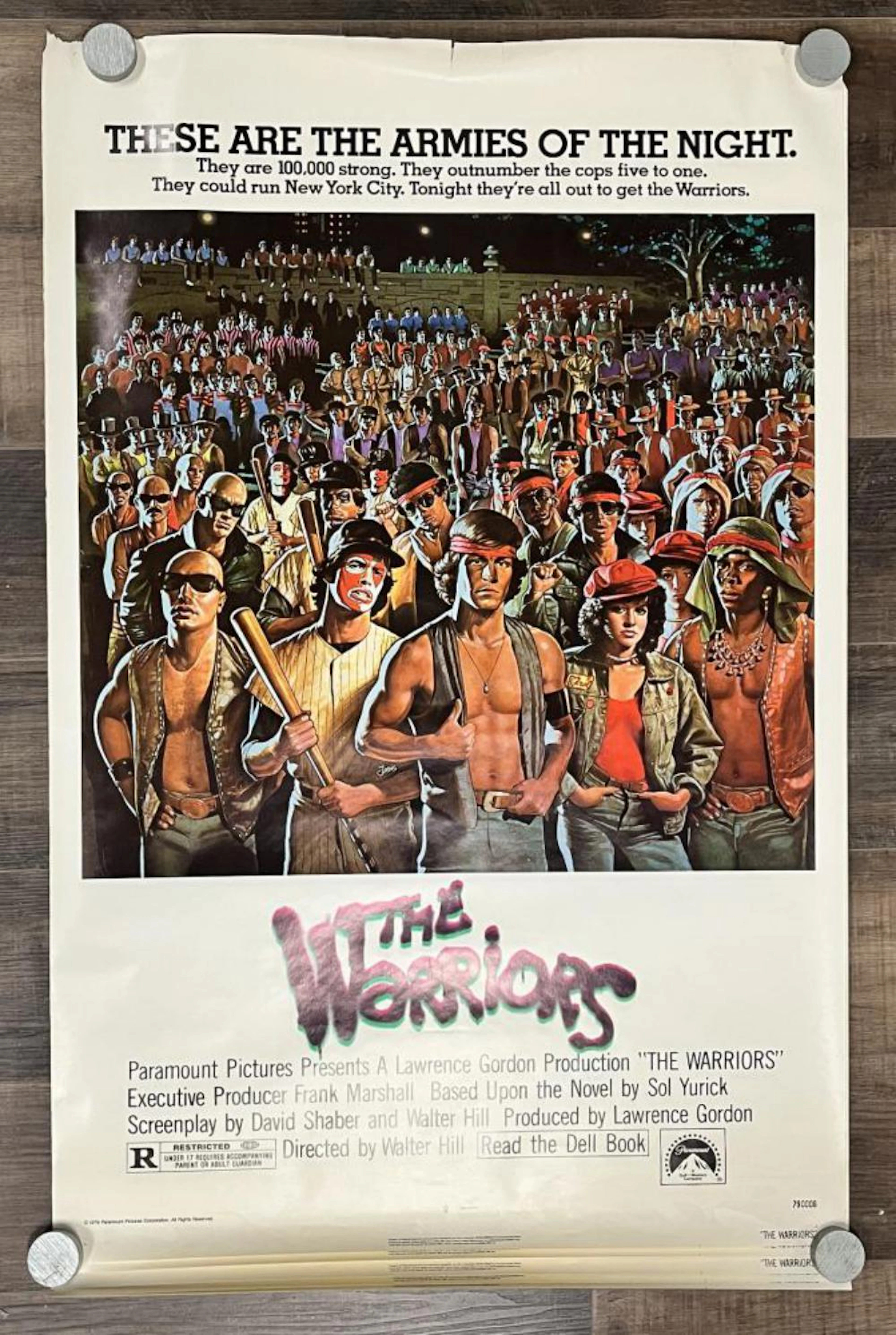 (5) The Warriors One Sheet Posters, 1979