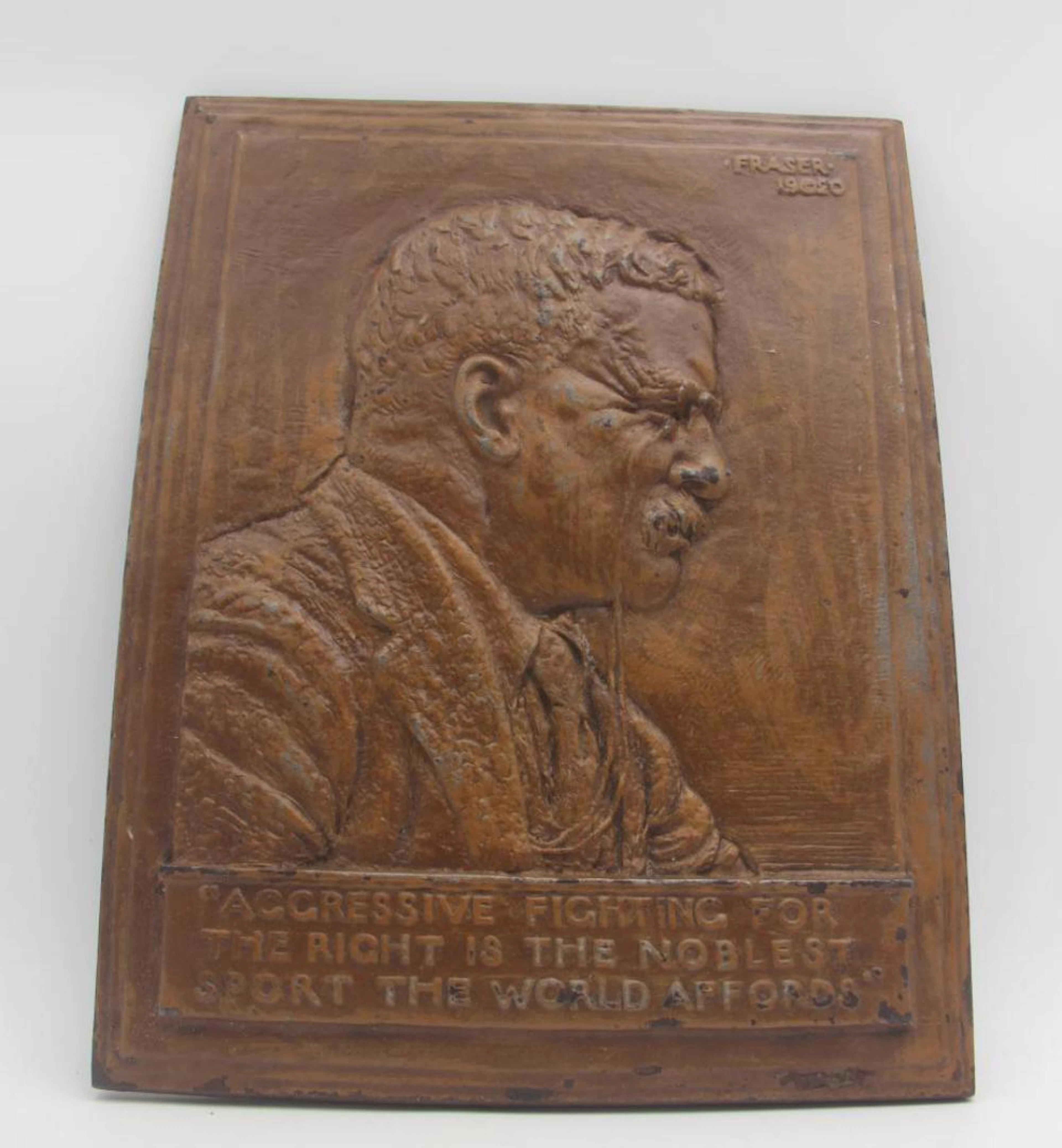 James E. Fraser Theodore Roosevelt Bronze Plaque