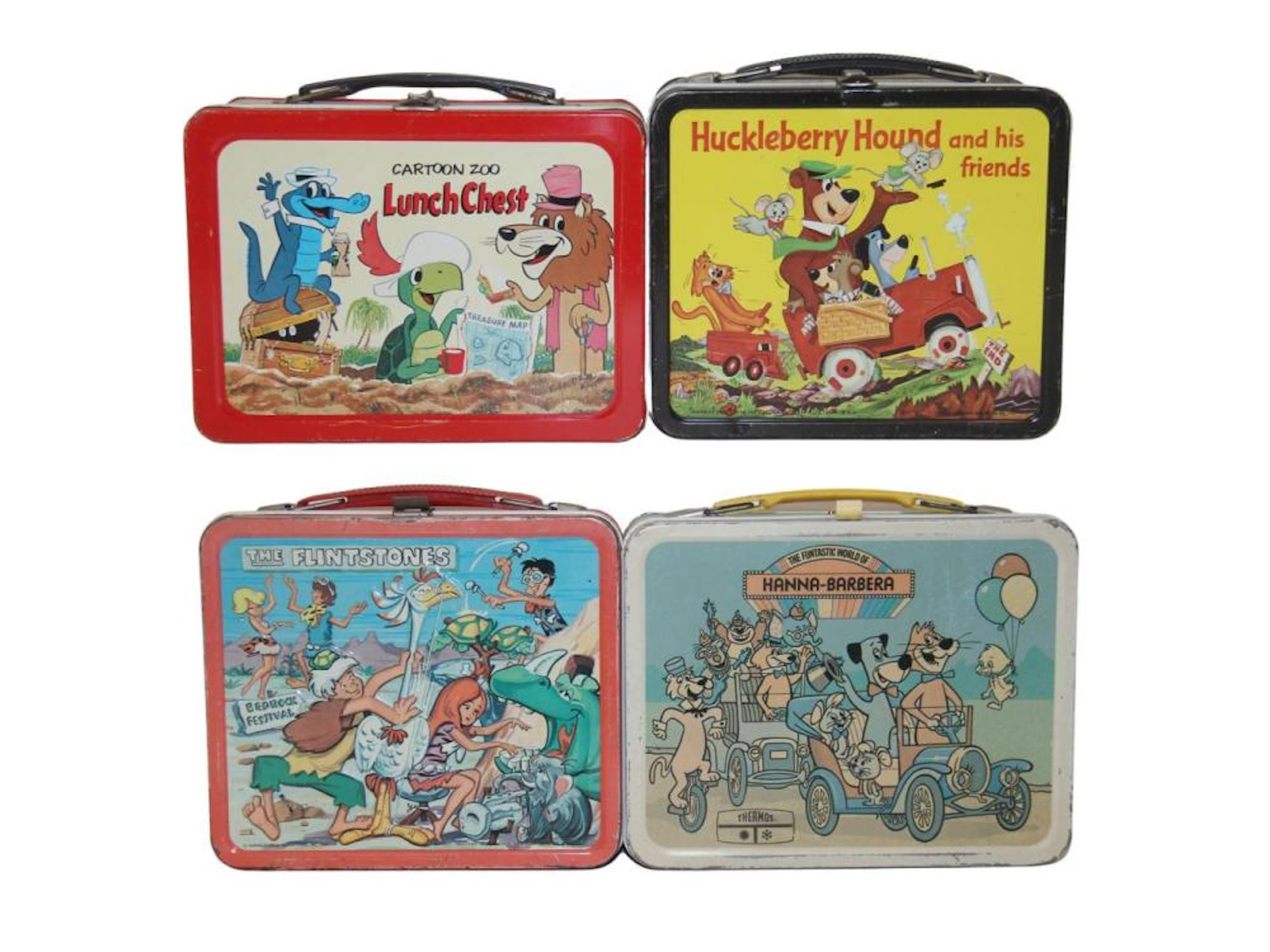 (4) Cartoon Lunchboxes - Hanna Barbera & Others