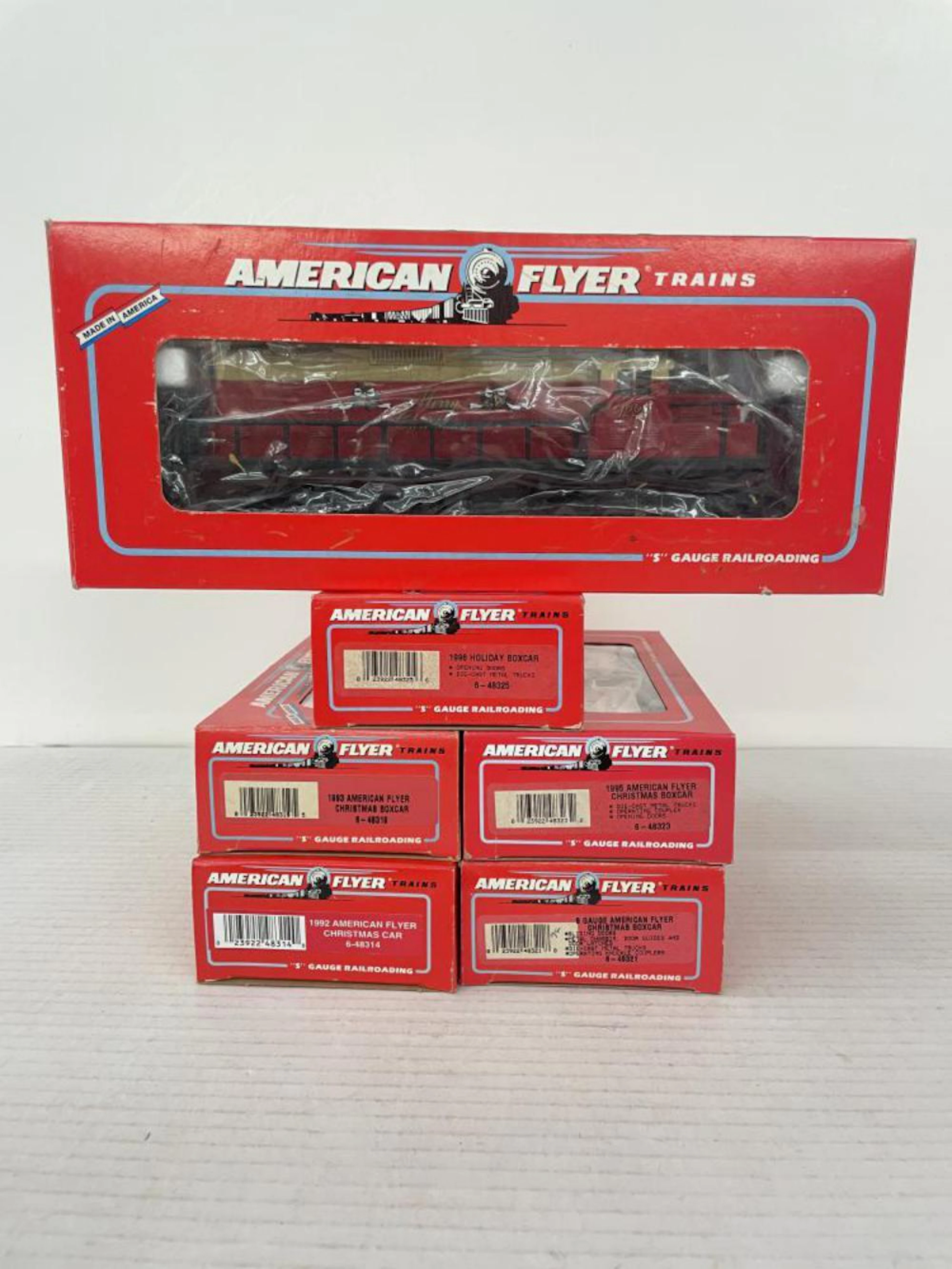 6pc American flyer Lionel Diesel Xmas Trai