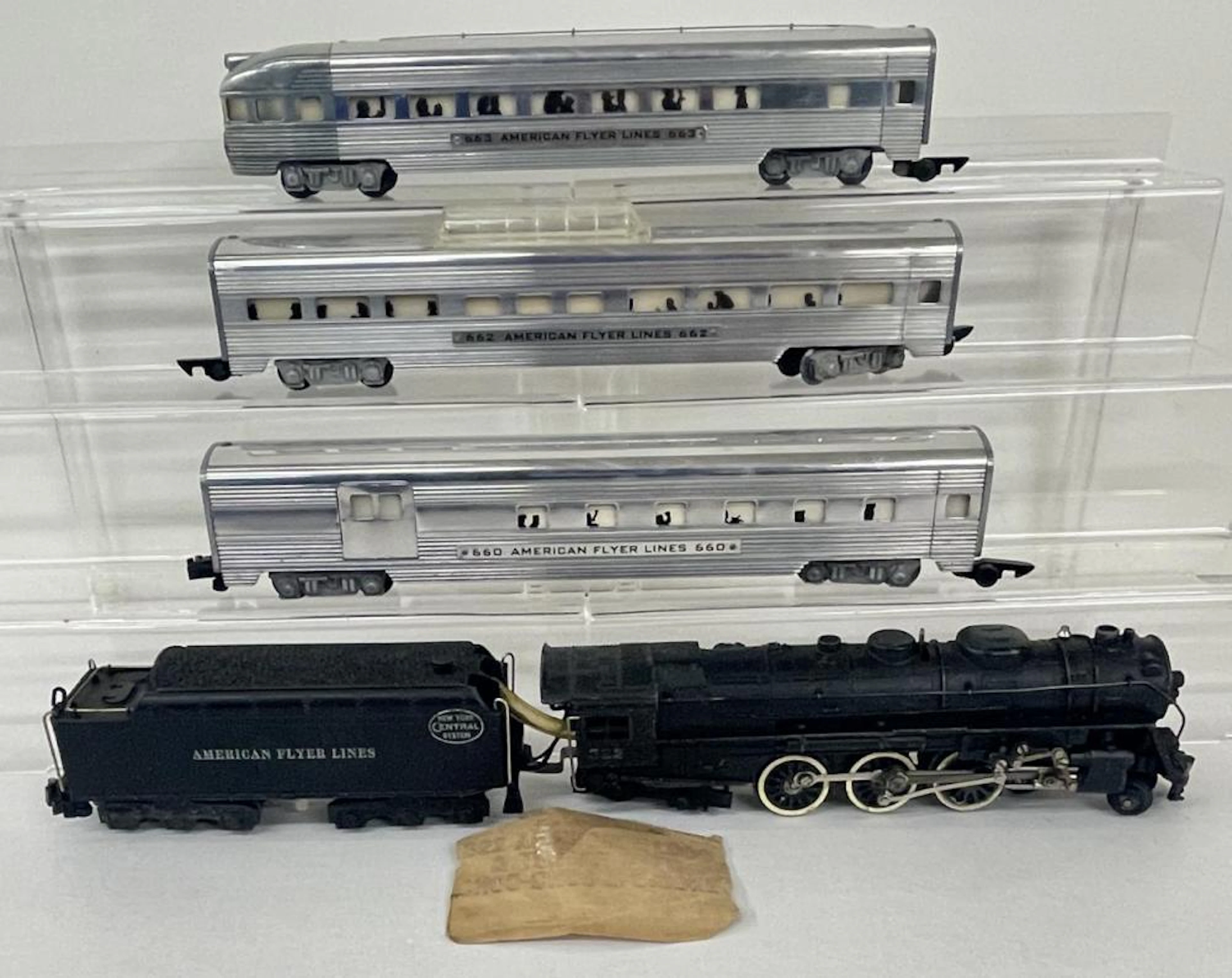 4pc American Flyer Hudson Passenger Set