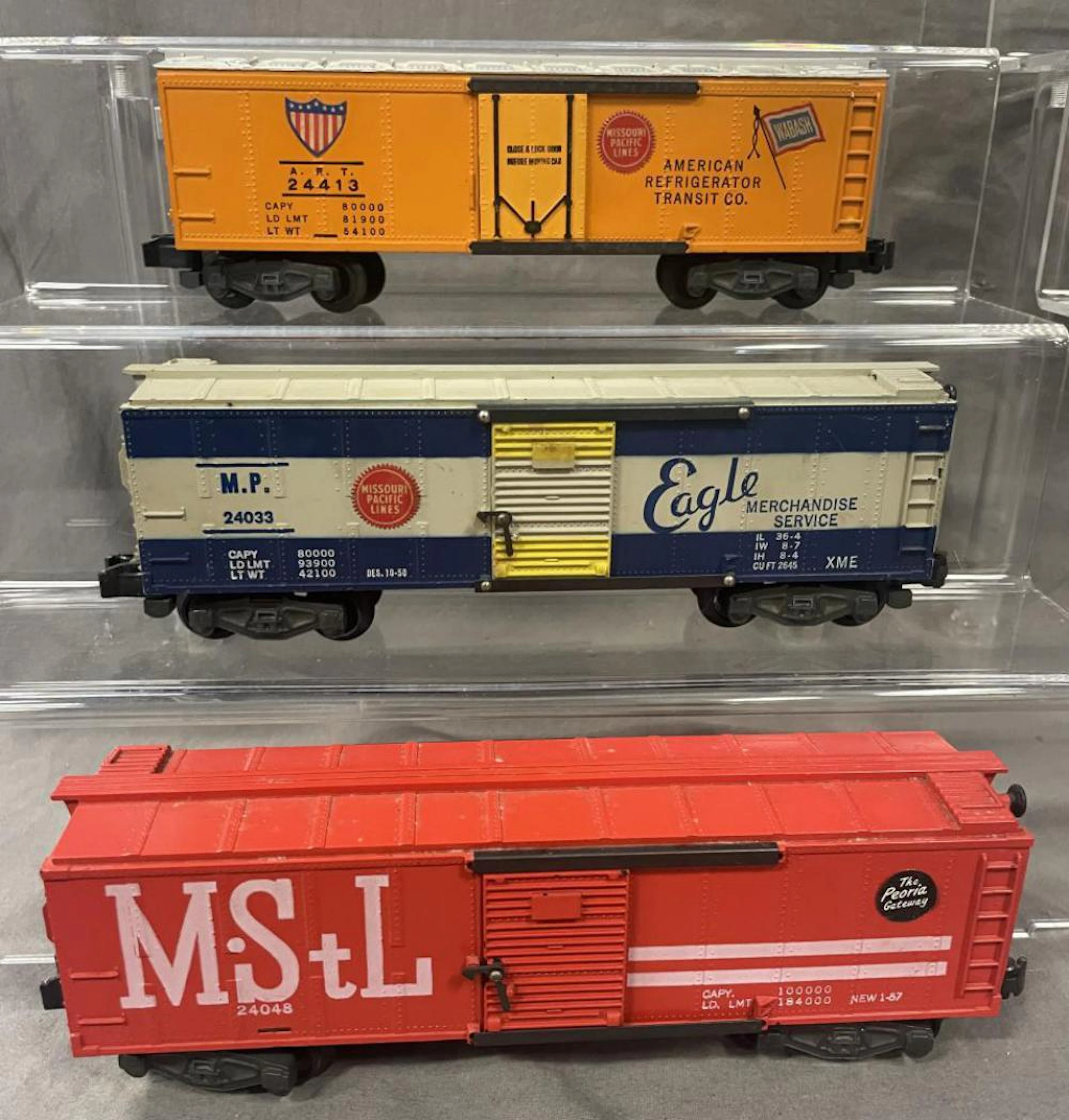 3 American Flyer Freight Cars