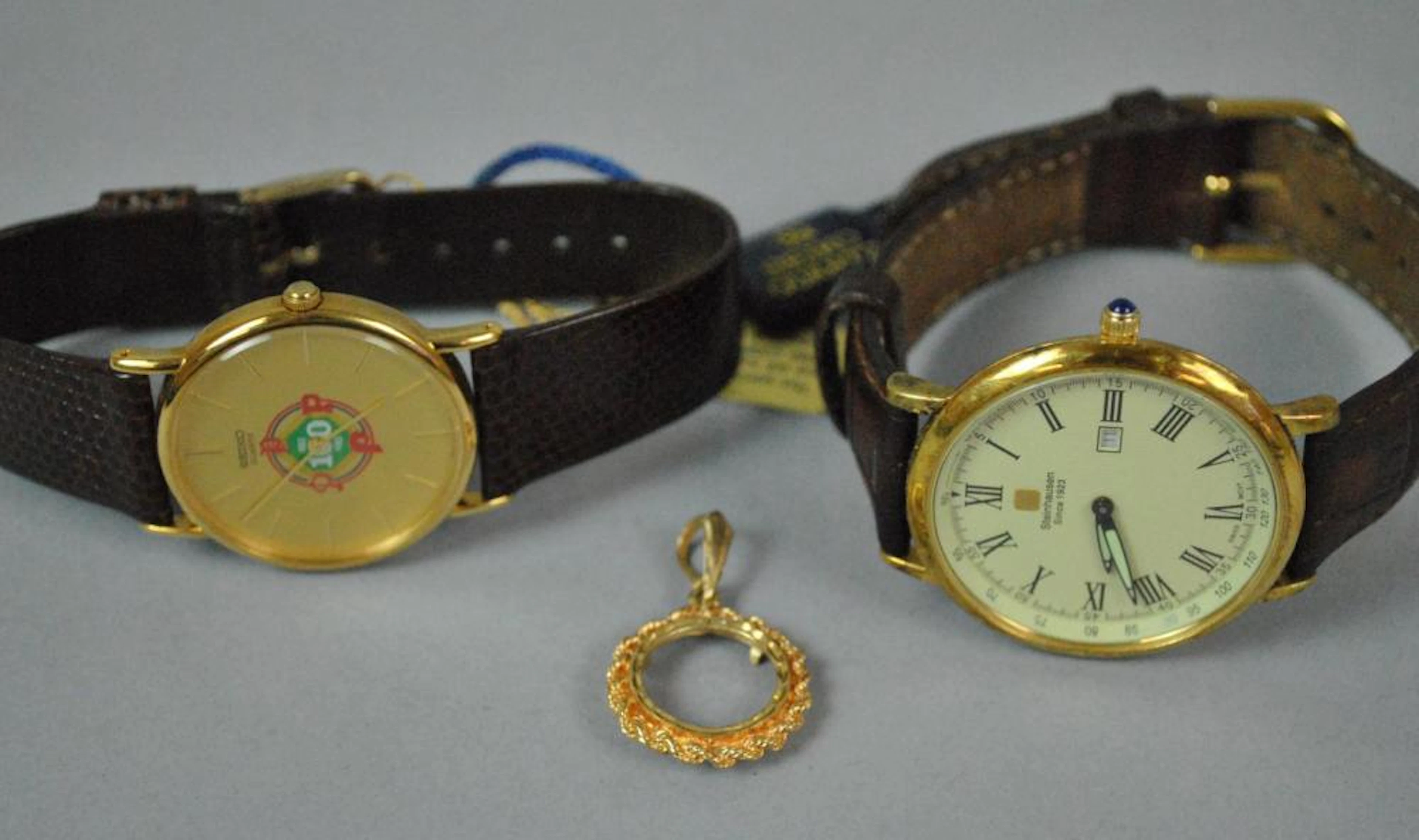 (2) WATCHES & 14K COIN HOLDER PENDANT