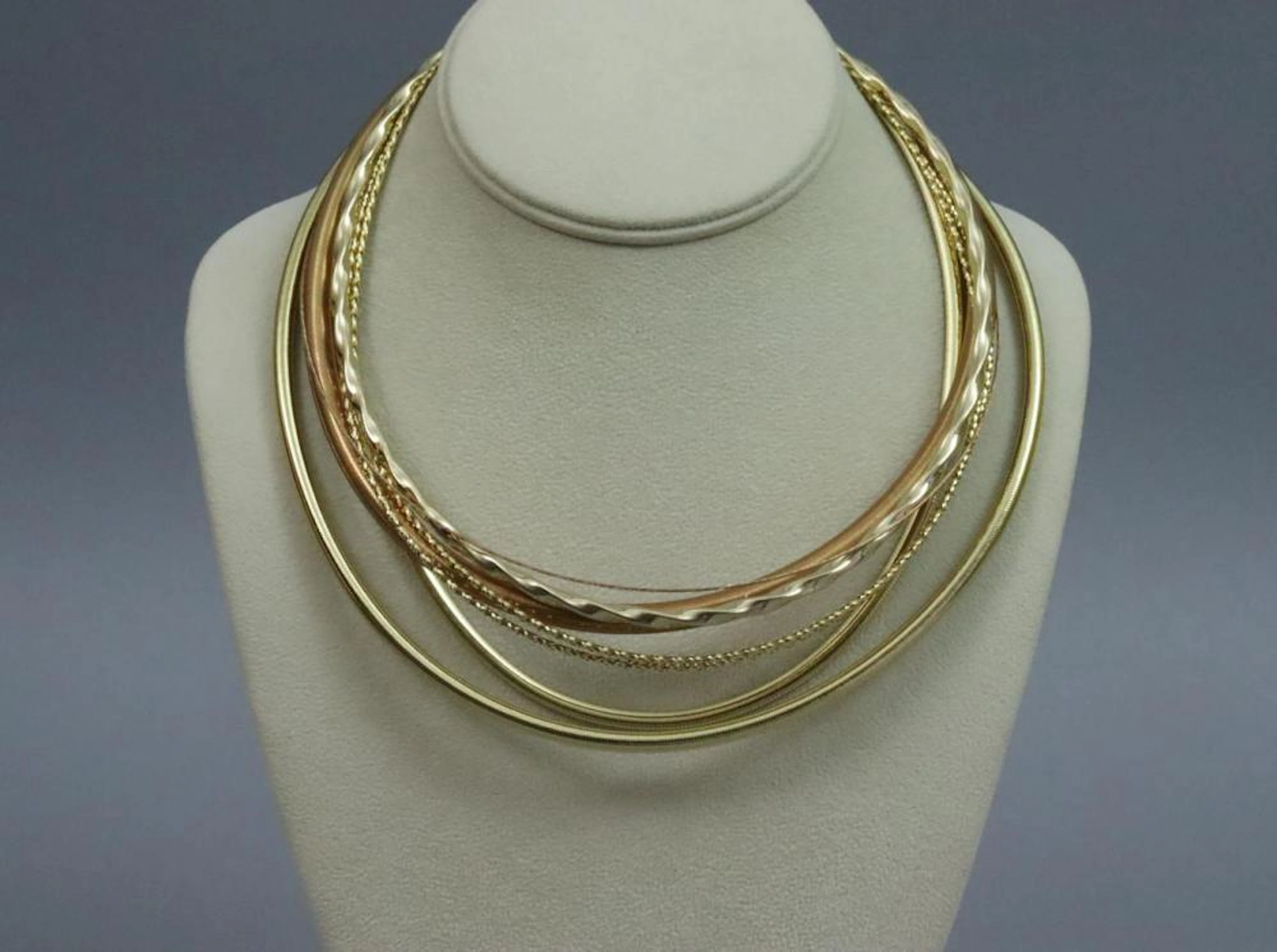 (7) 14K CHOKER NECKLACES