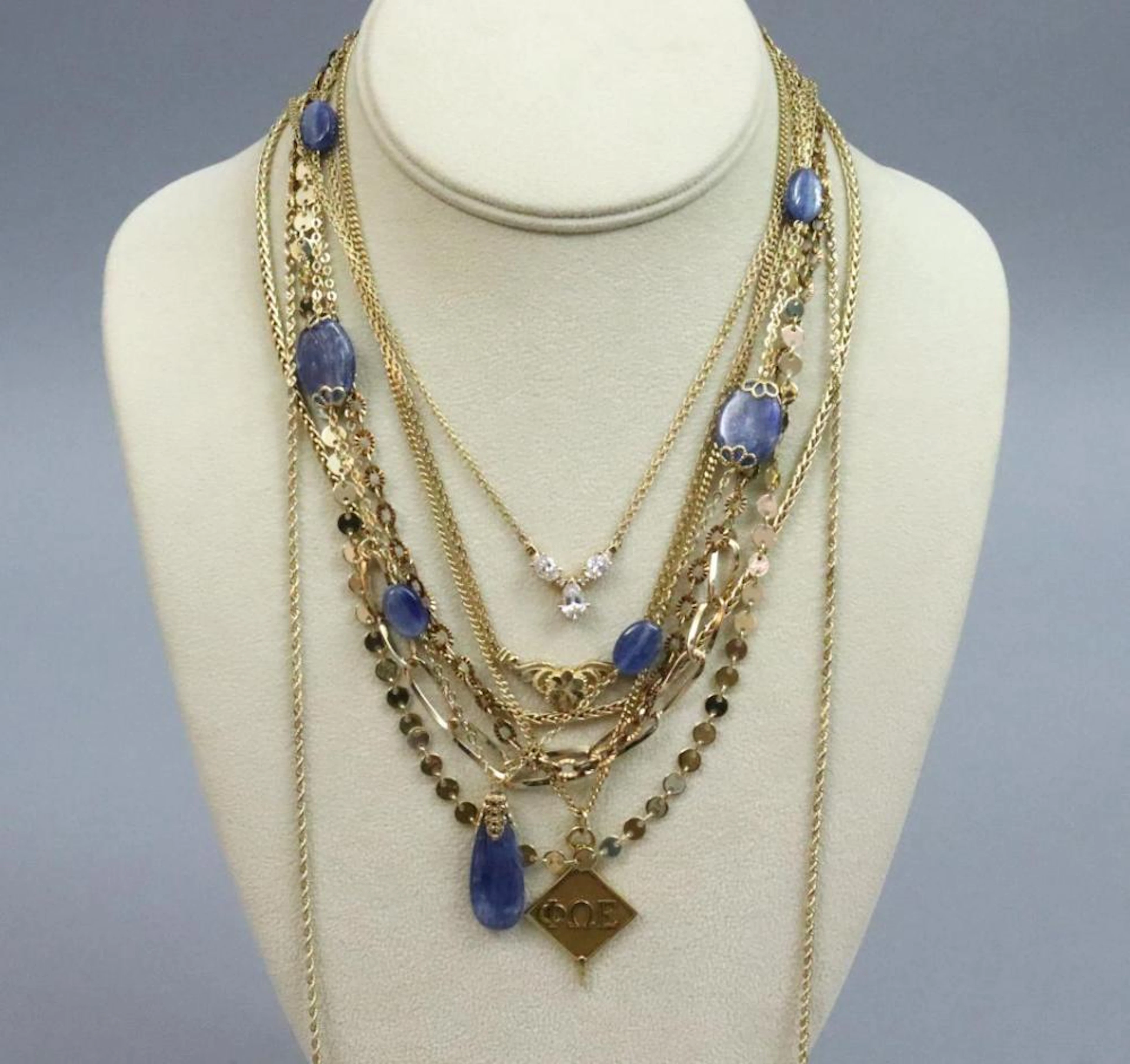 (9) 14K GOLD NECKCHAINS