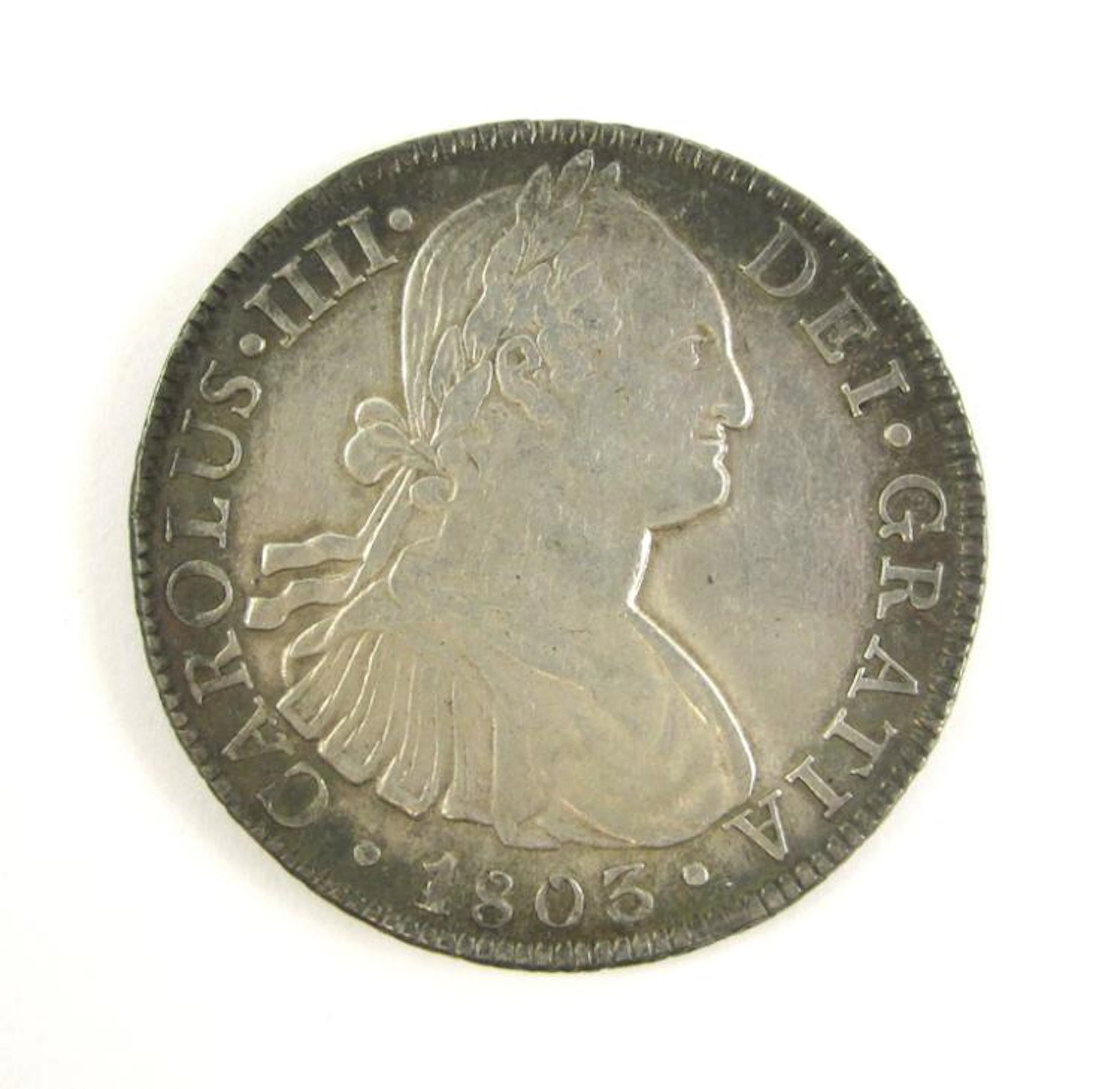 1803 SPANISH COLONIAL SILVER COIN, Charles IV, 8 R